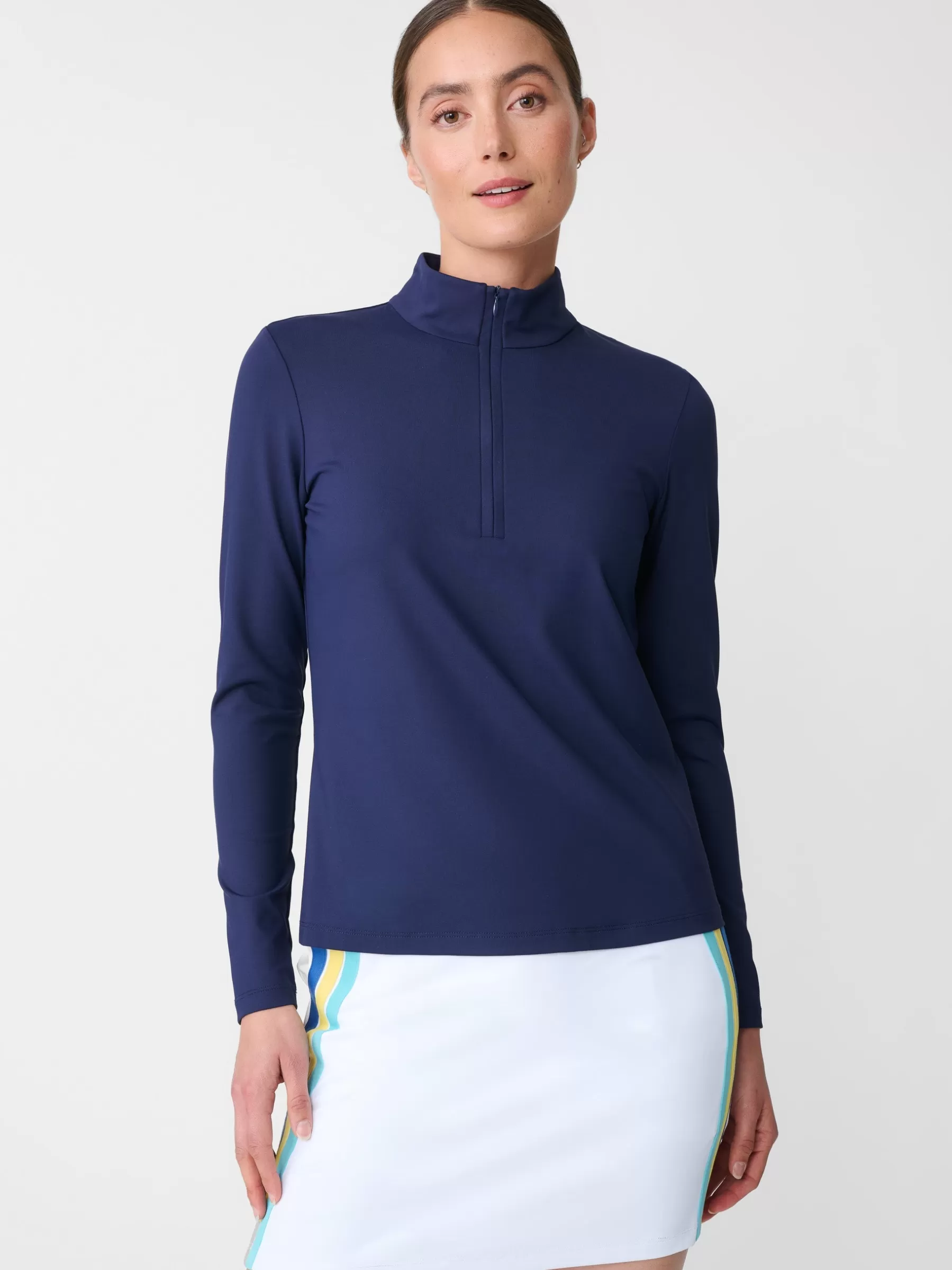 Fashion Ace 1/4 Zip Top Women Tops