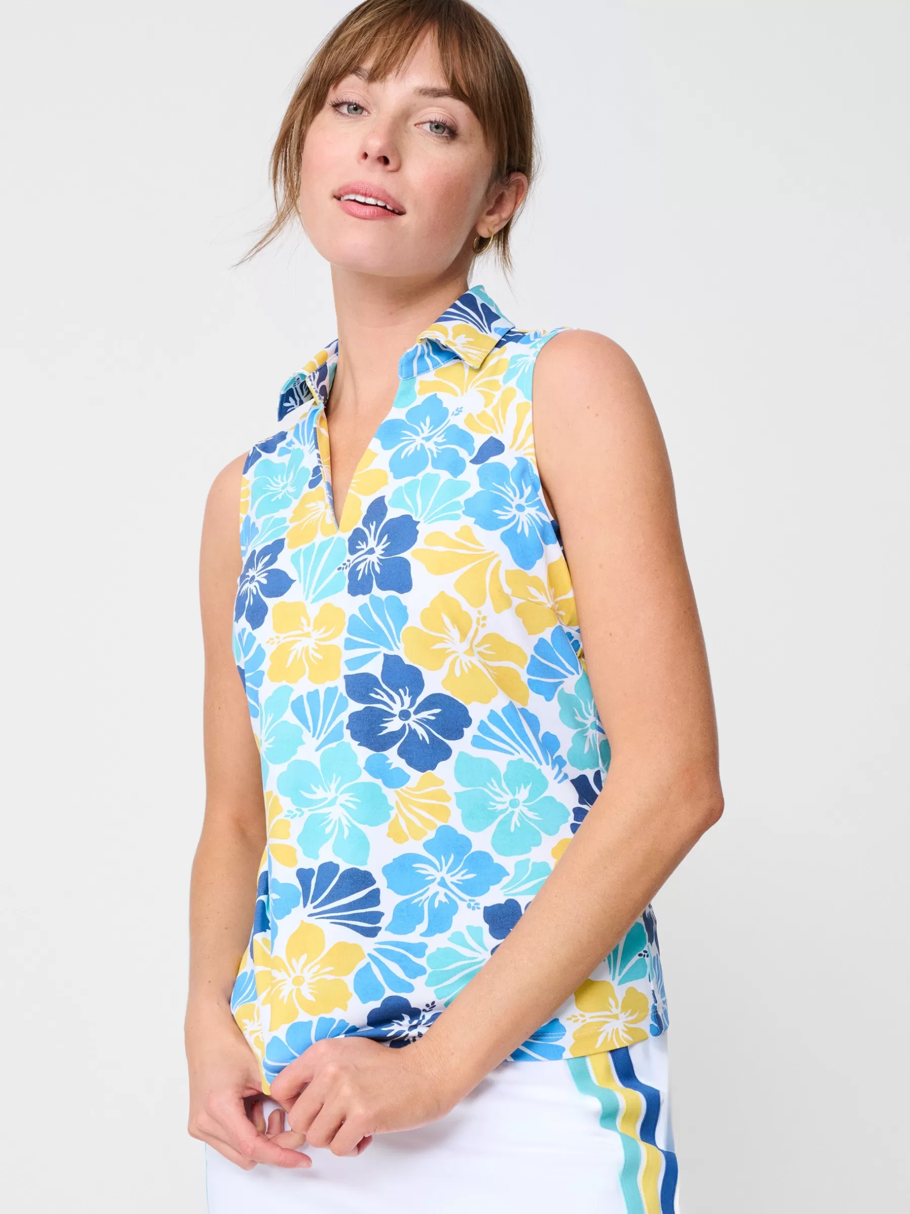 Shop Aida Sleeveless Top In Beach Blossom Women Tops