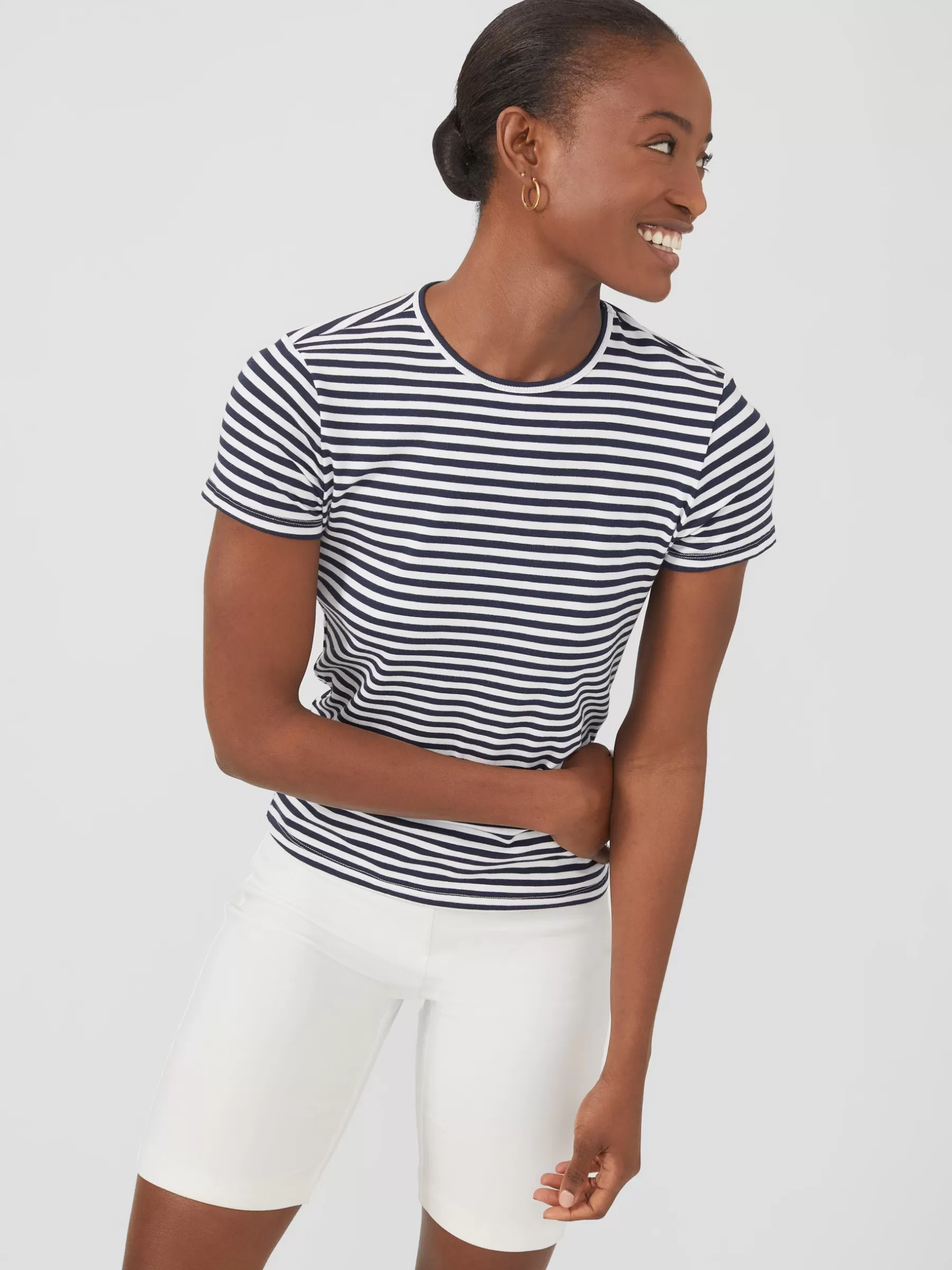 Flash Sale Allie Cap Sleeve Tee In Stripe Women Tops | Tees