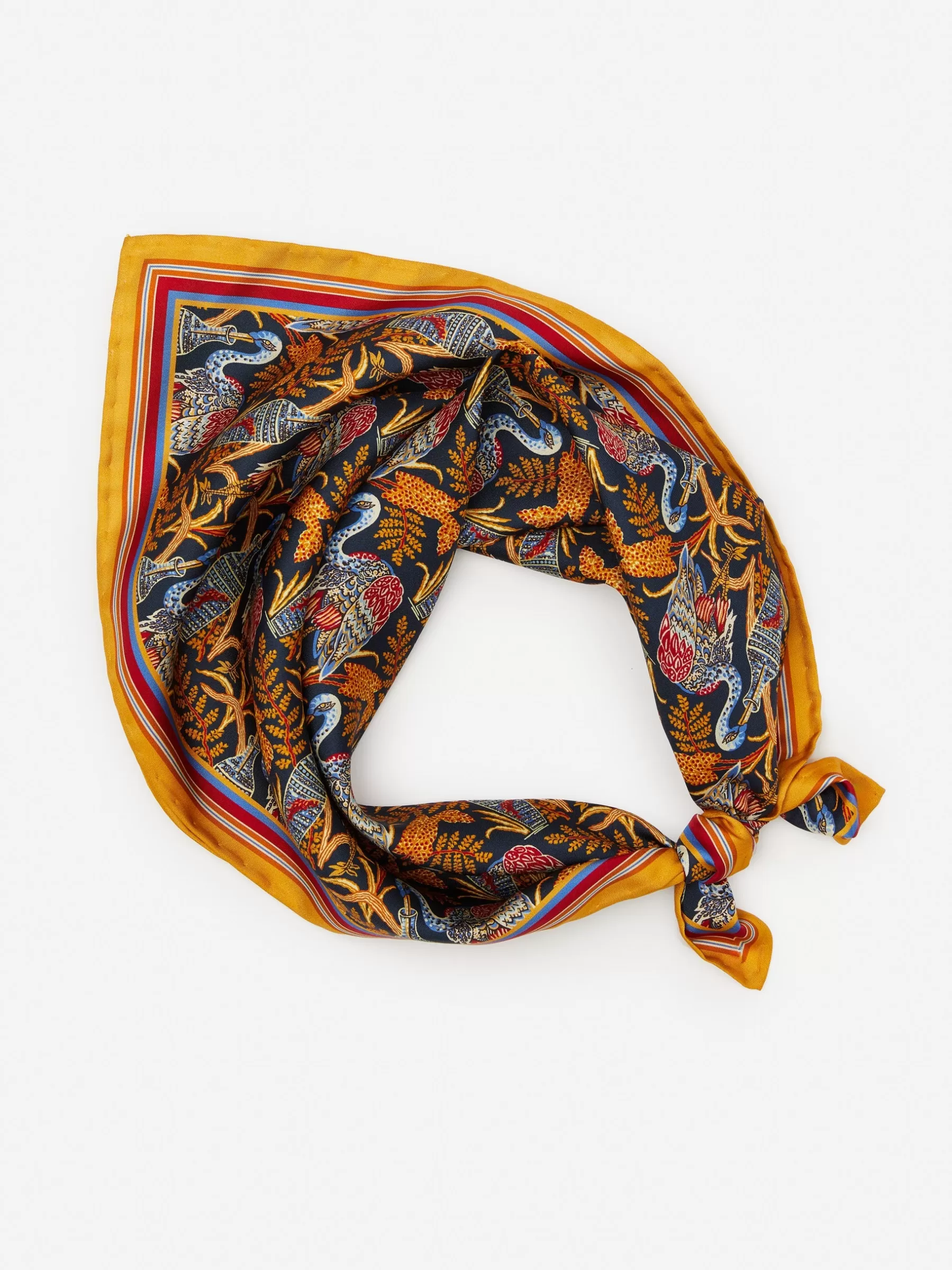 New Amoura Silk Scarf In Rare Bird Square Women Scarves