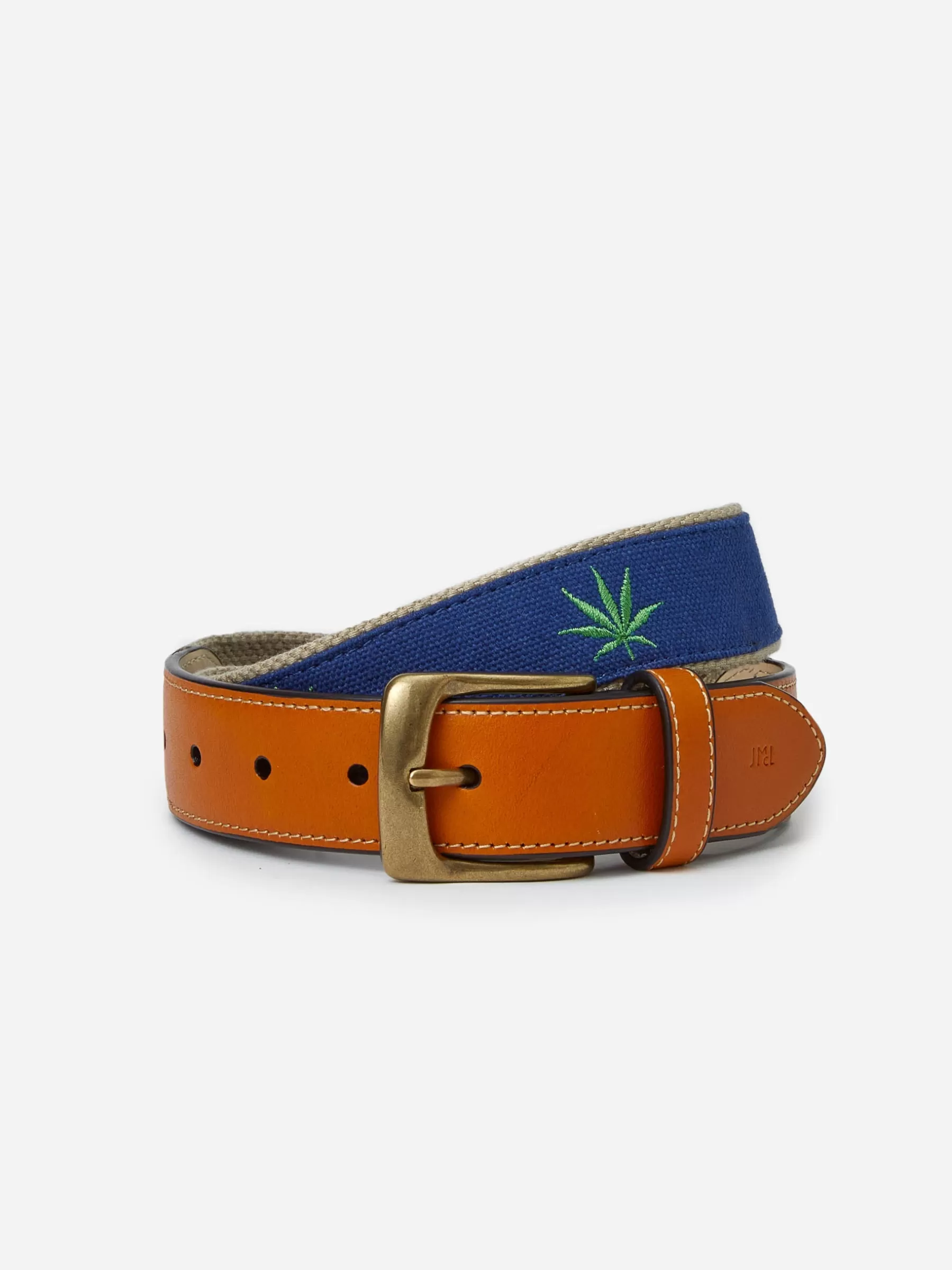 Store Archie Embroidered Belt In Marijuana Leaf Shoes & Accessories | Belts