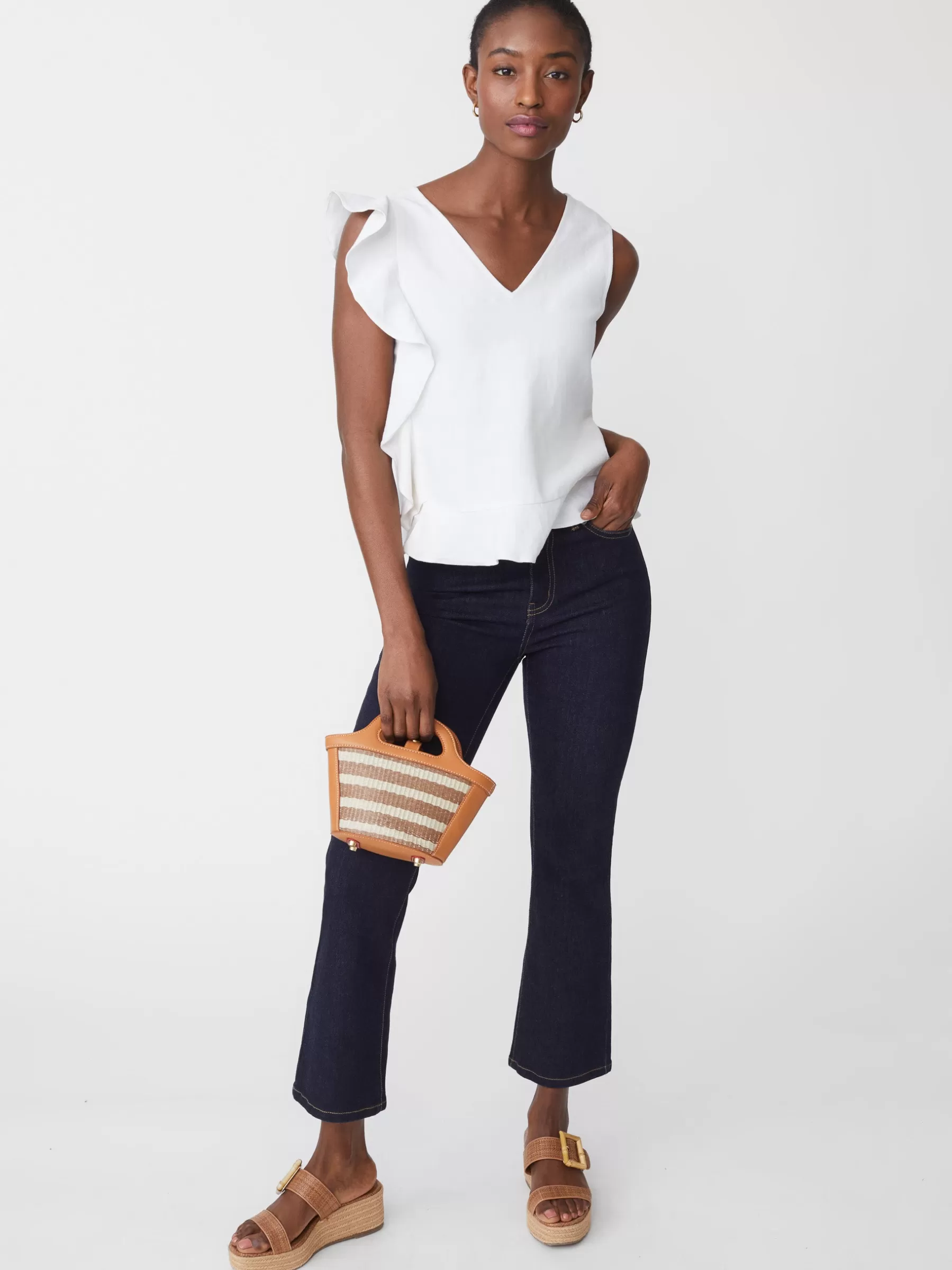 Outlet Athena Linen Blouse Women Tops