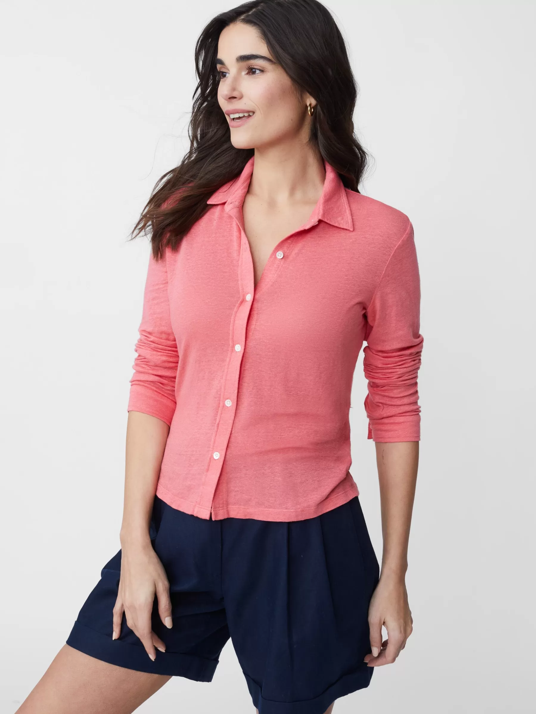 Fashion Betty Linen Shirt Women Tops