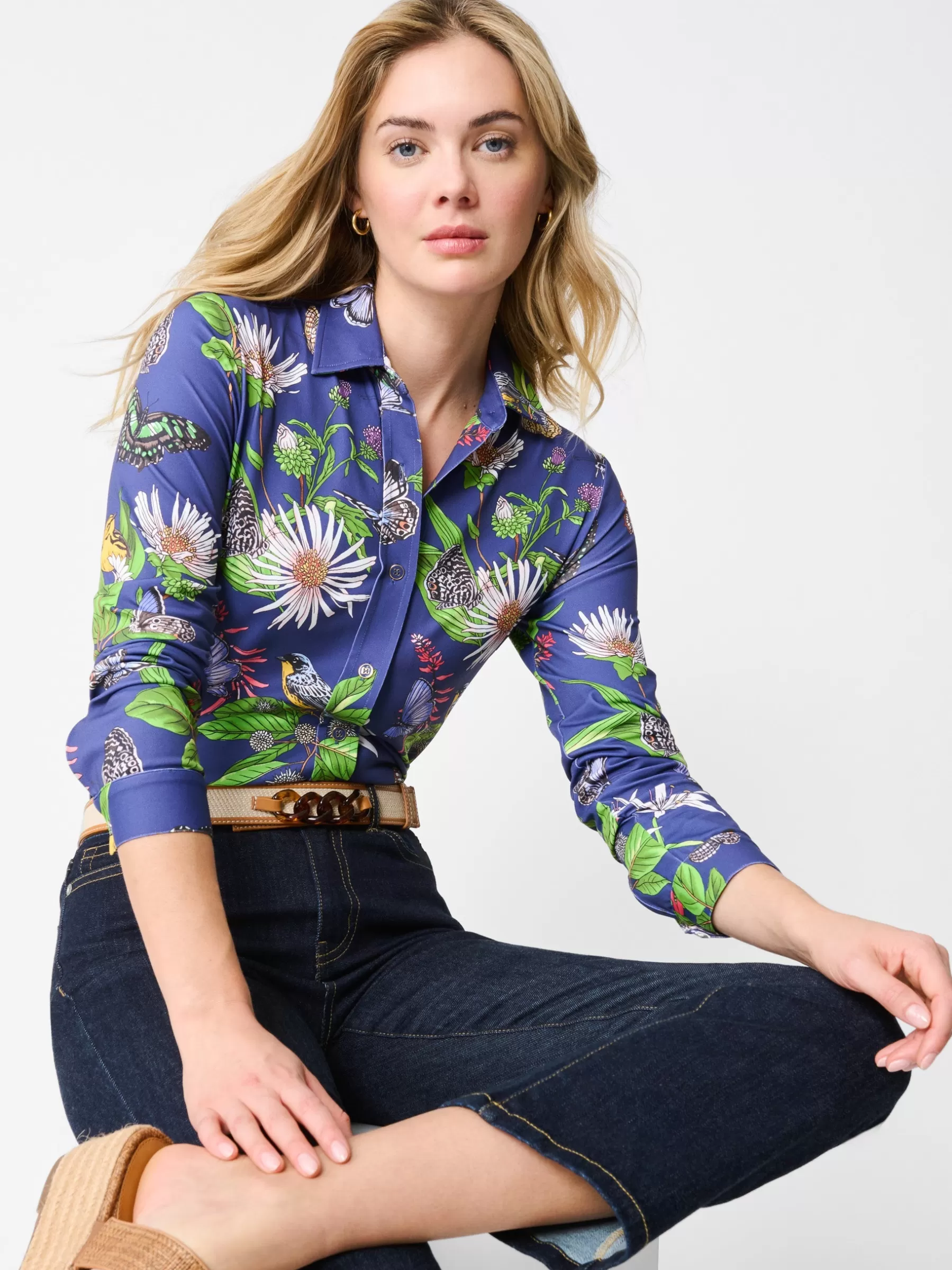 Online Betty Shirt In Jardin Mariposa Women Tops