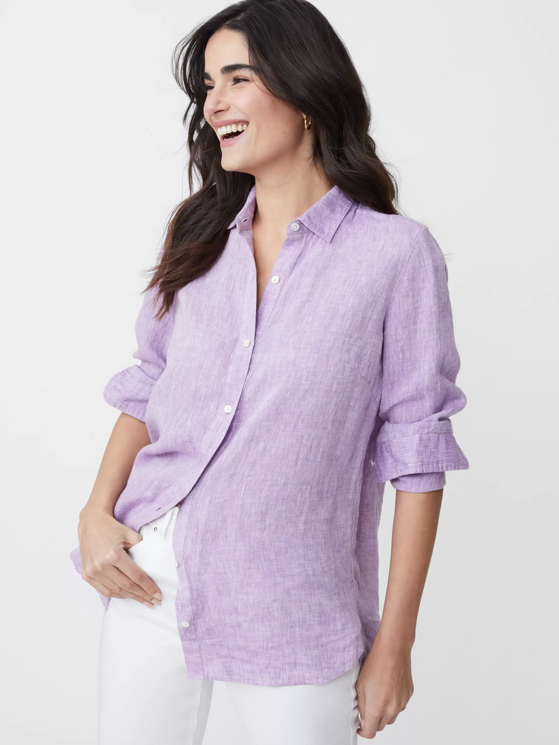 Cheap Britt Linen Shirt Women Tops