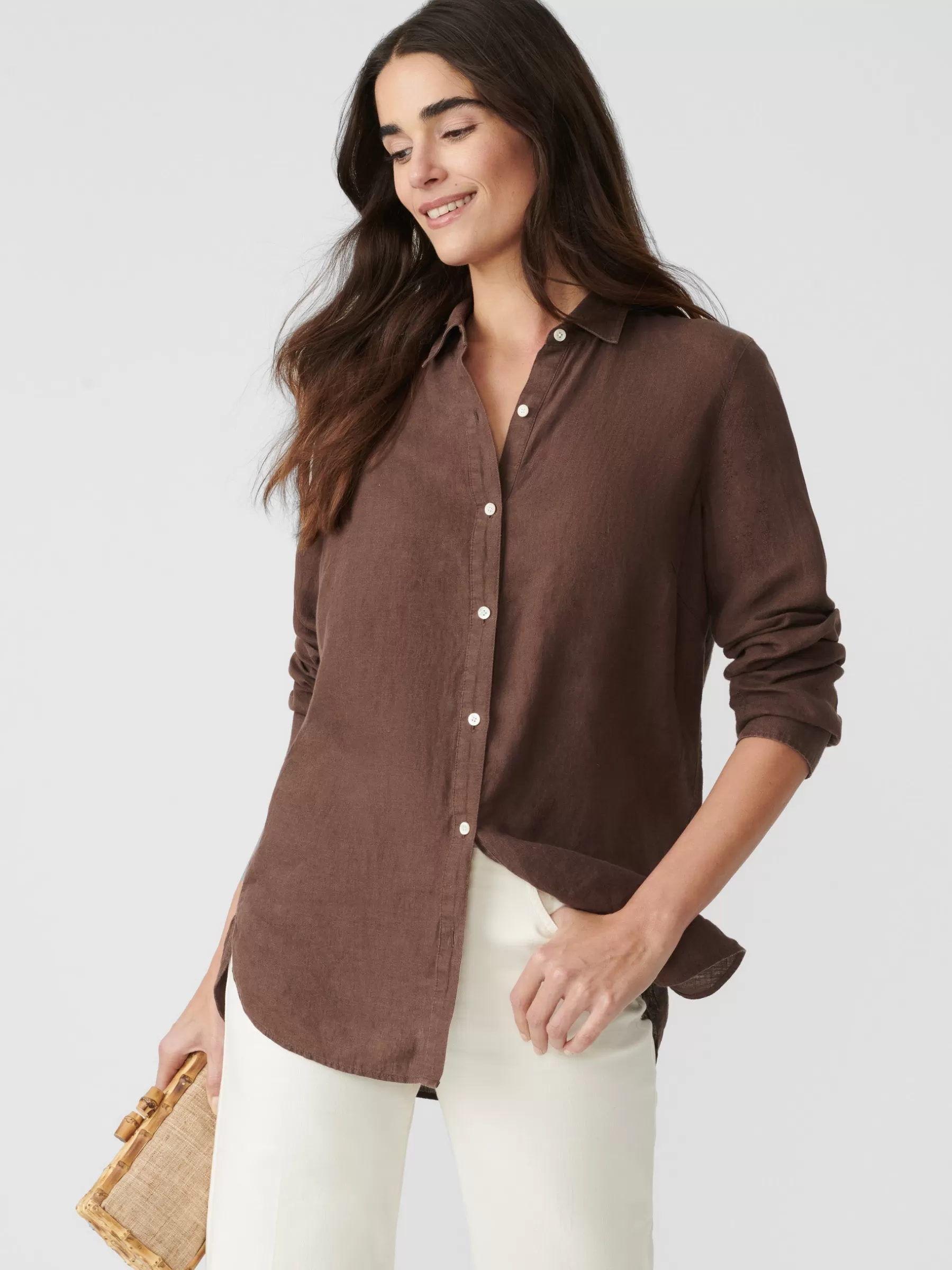 Cheap Britt Linen Shirt Women Tops