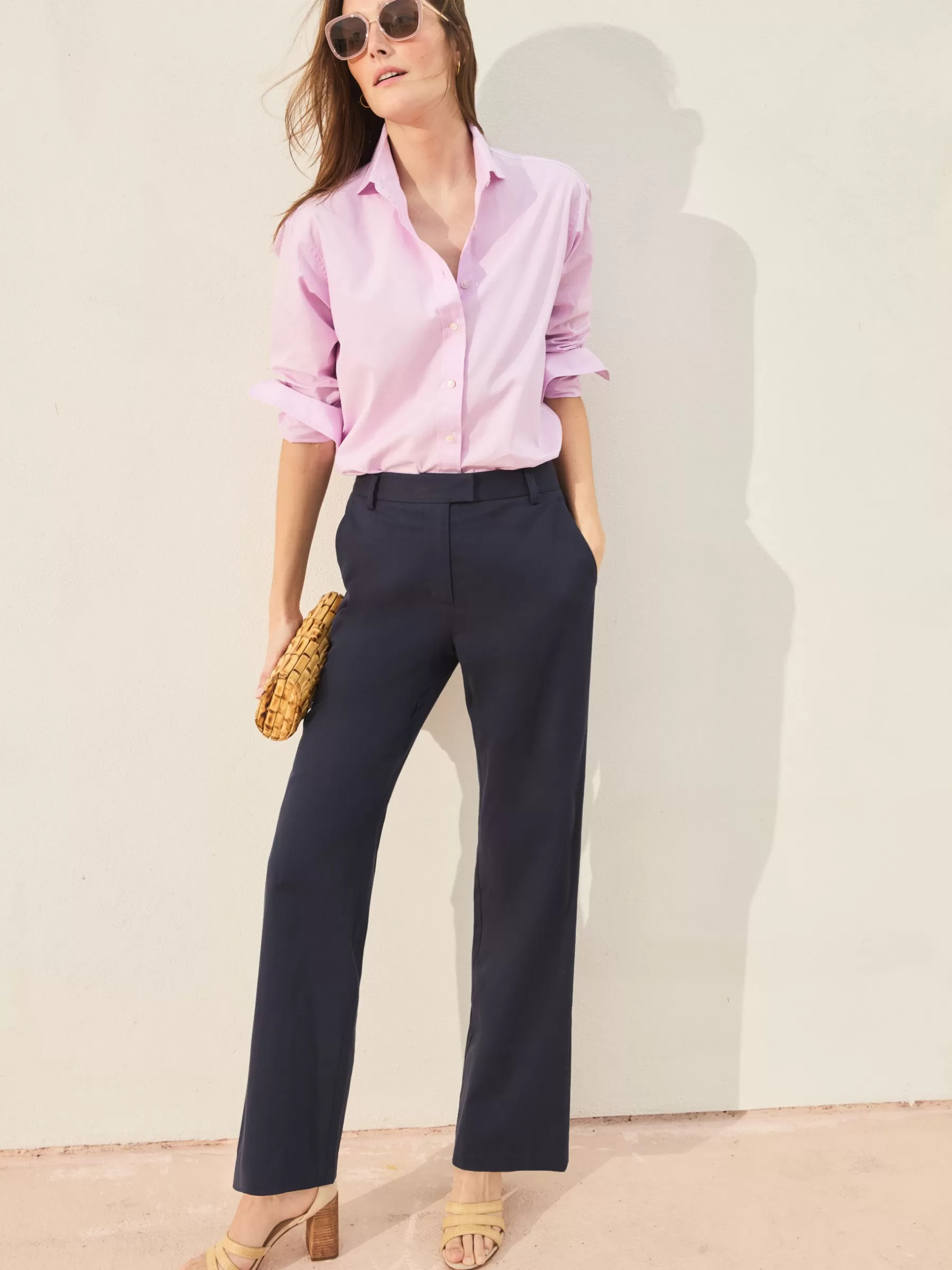 Fashion Brock Cotton Twill Pants Women Suits & Sets | Pants