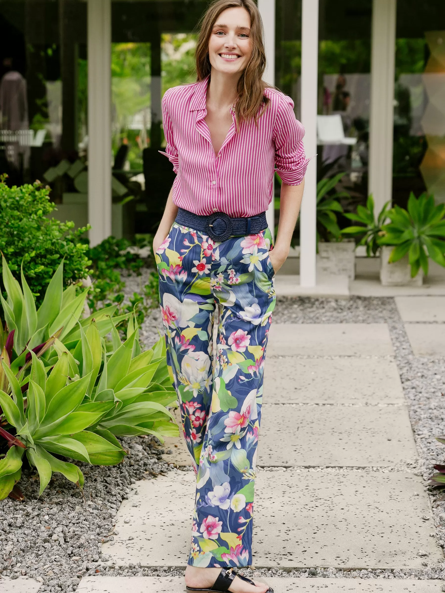 Shop Broderick Pants In Floral Reef Women Pants