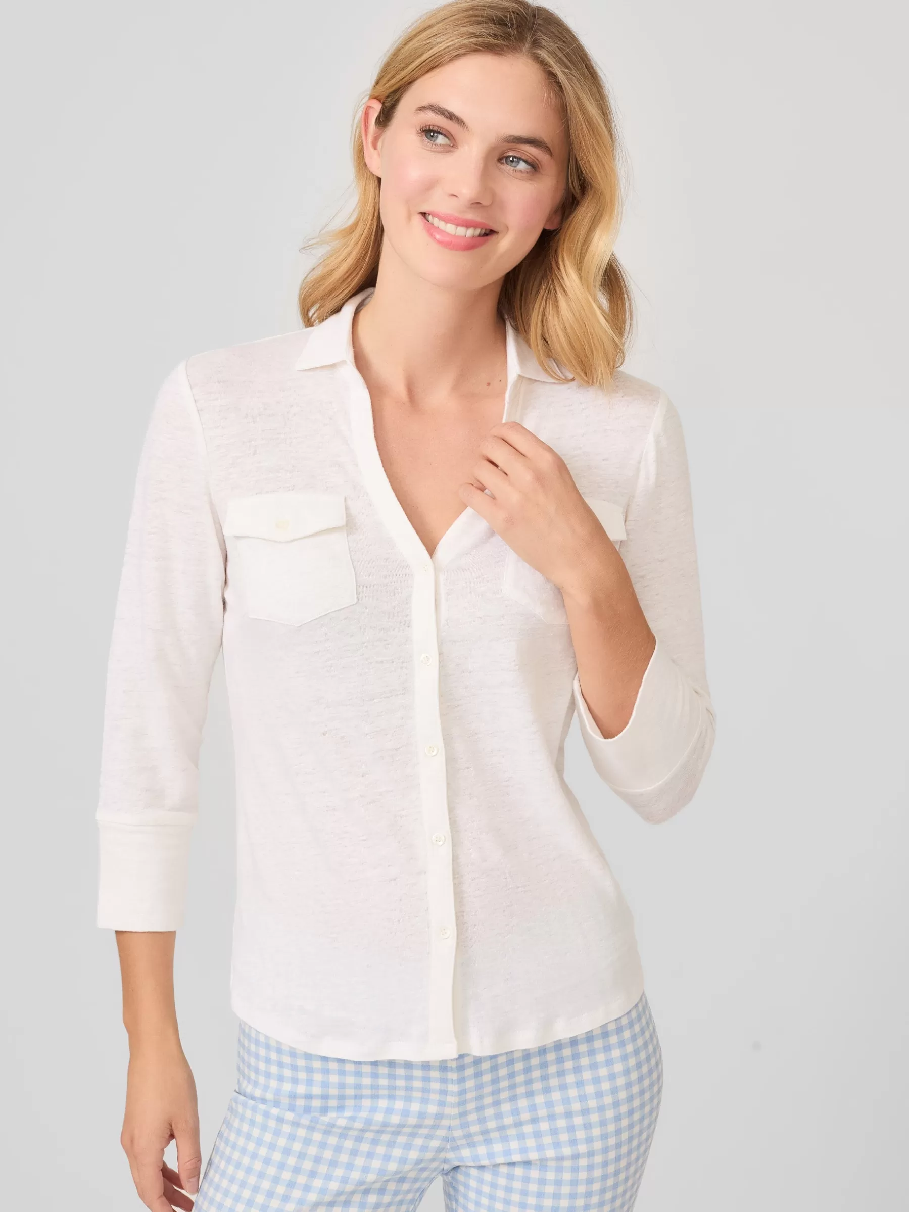 Outlet Brynn Linen Shirt Women Tops