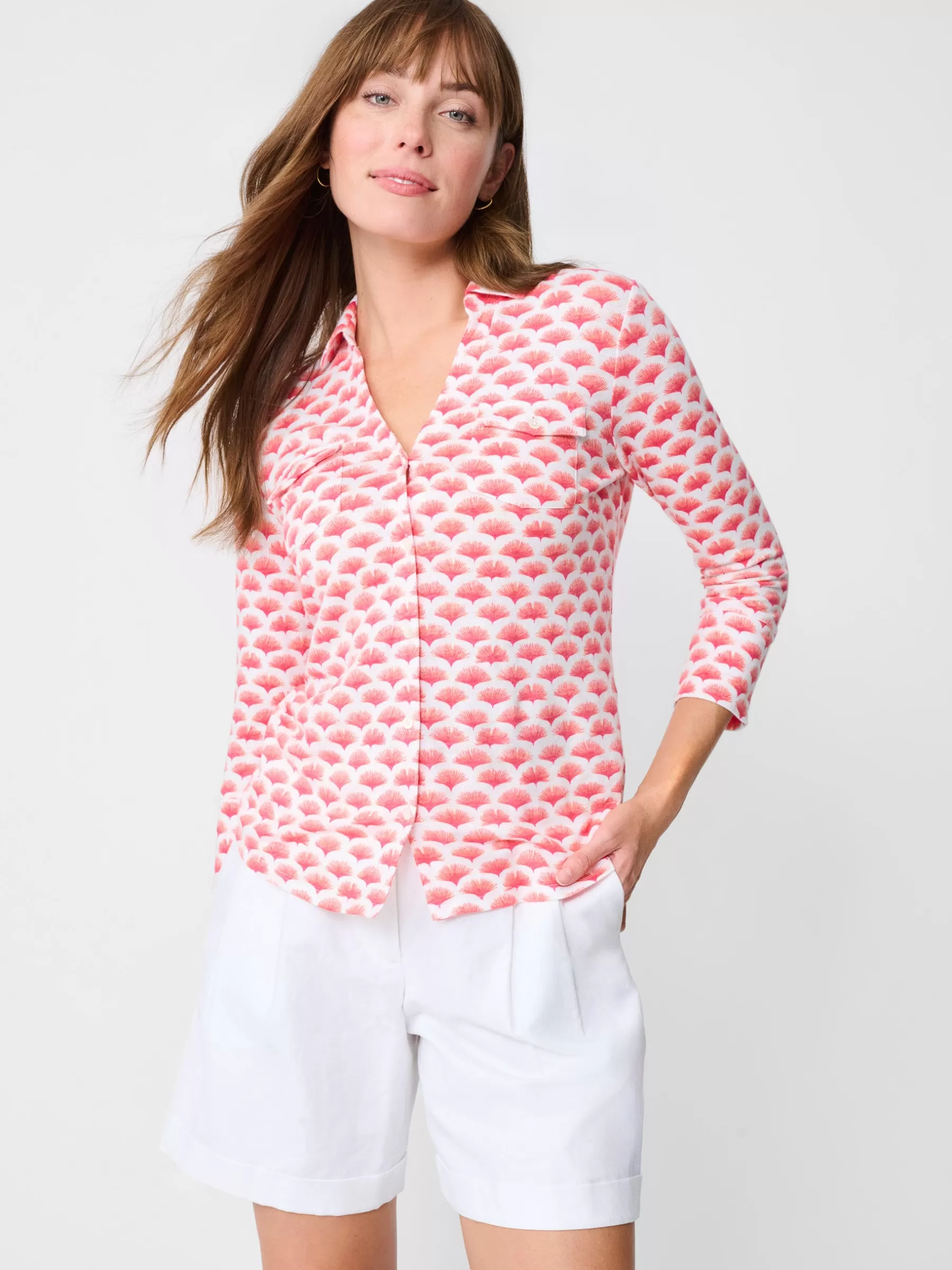 Online Brynn Linen Shirt In Gingko Mosaic Women Tops