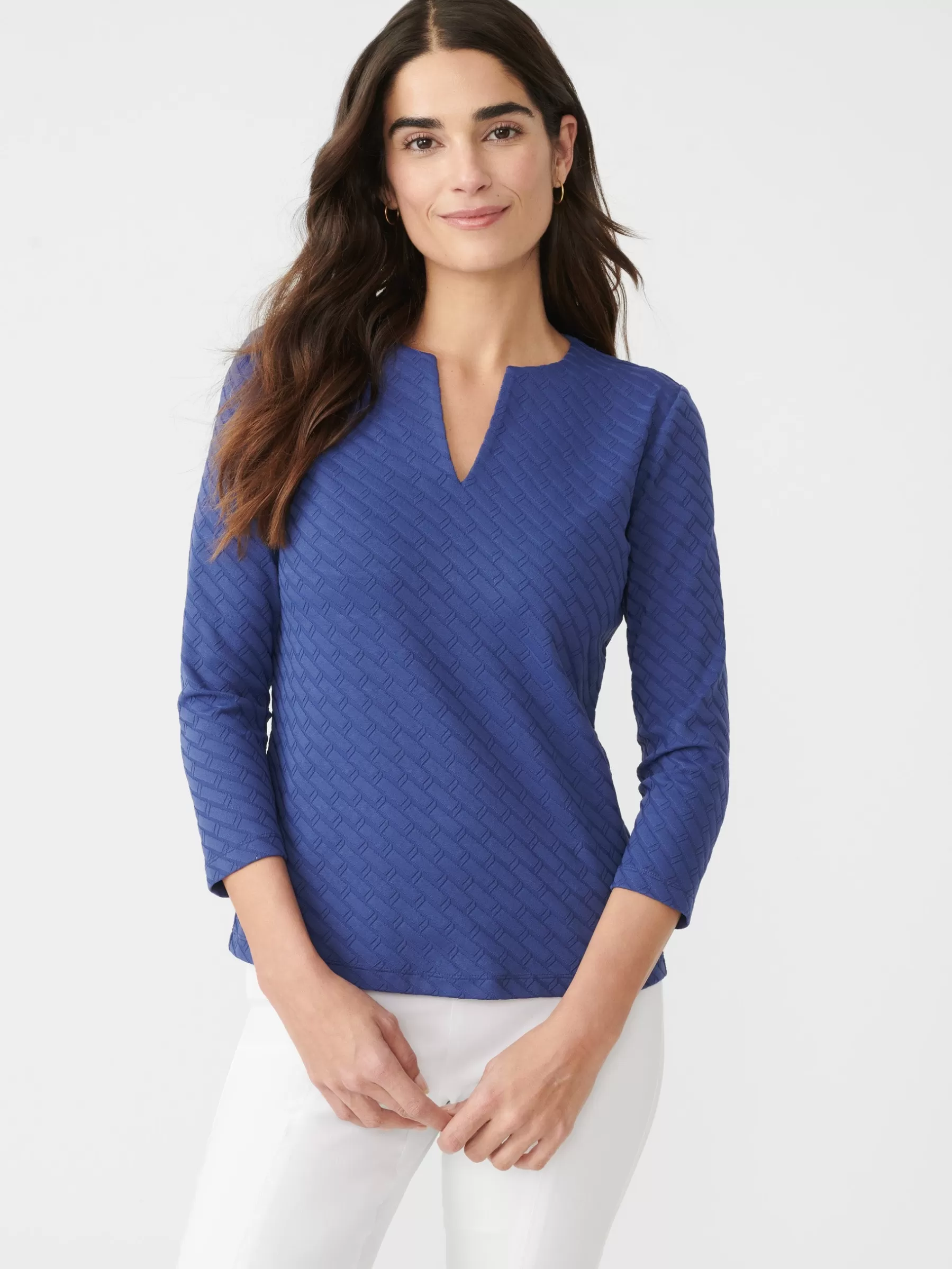 Store Carly Top In Fernwood Geo Jacquard Women Tops