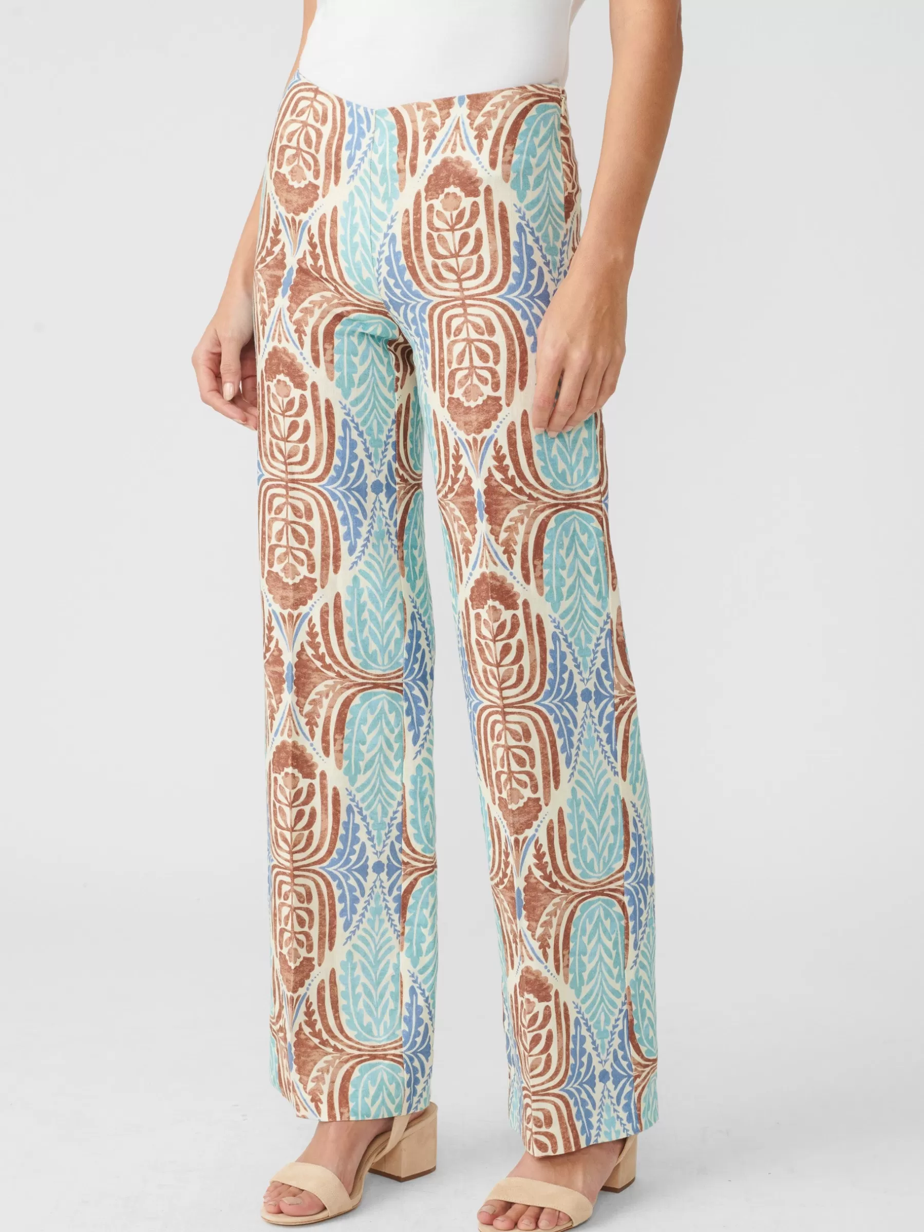 Fashion Carter Linen Pants In Carriage House Floral Women Pants