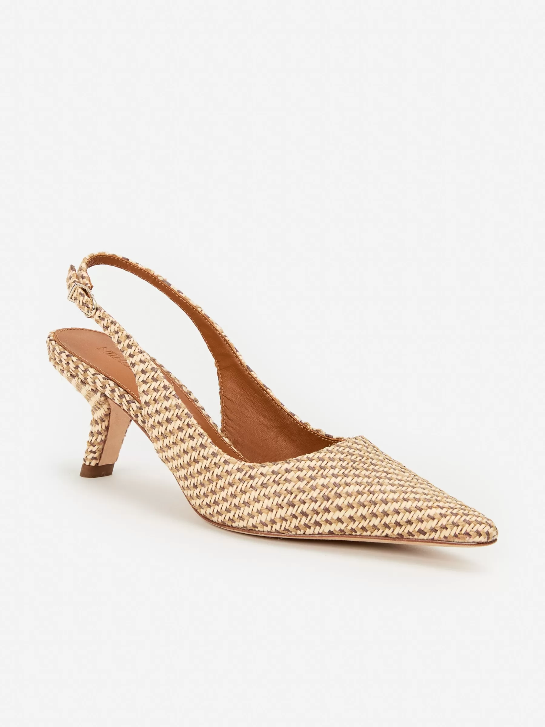 Discount Cassidy Grasscloth Slingback Heels Women Shoes & Accessories | Heels & Wedges