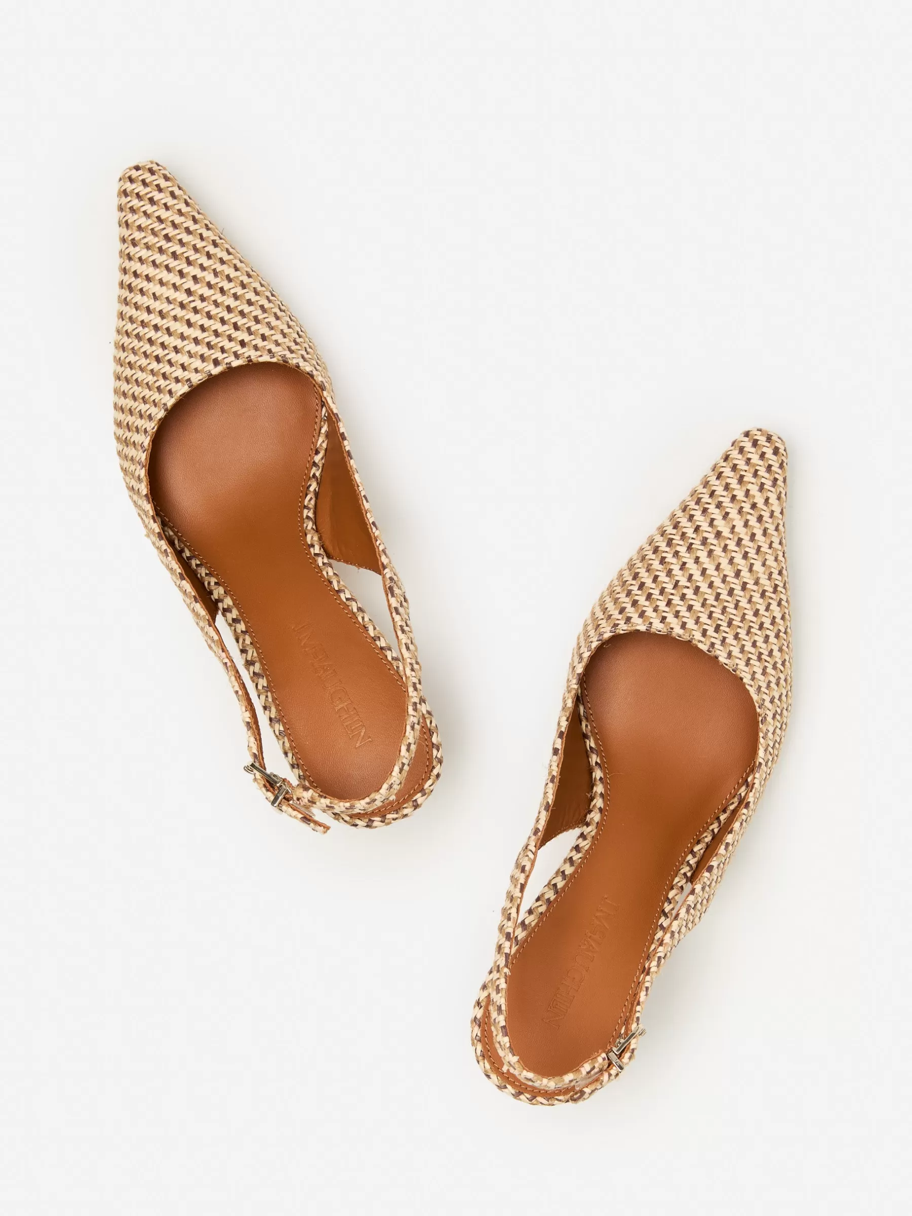 Discount Cassidy Grasscloth Slingback Heels Women Shoes & Accessories | Heels & Wedges