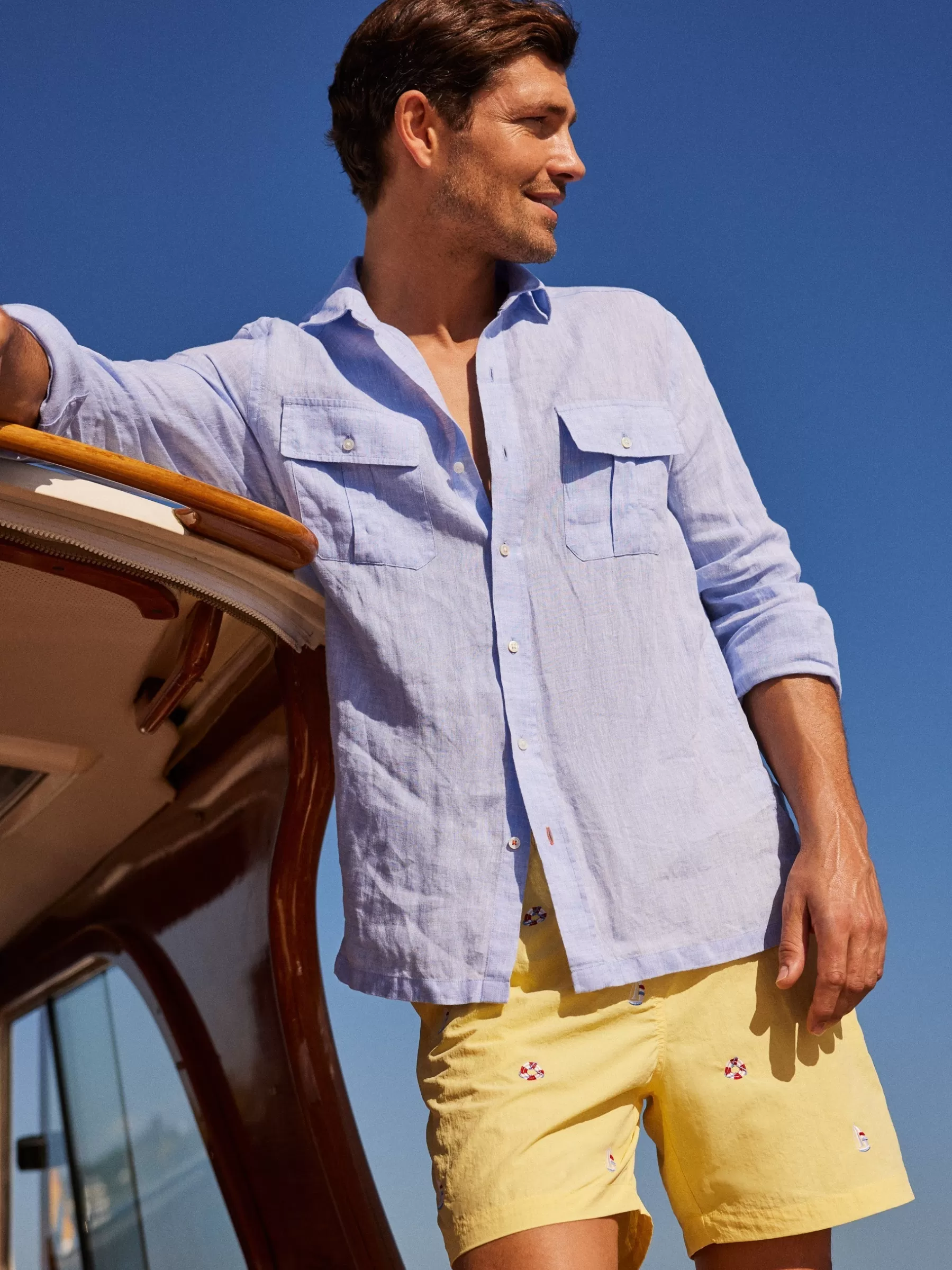 Online Christos Classic Fit Linen Shirt Shirts