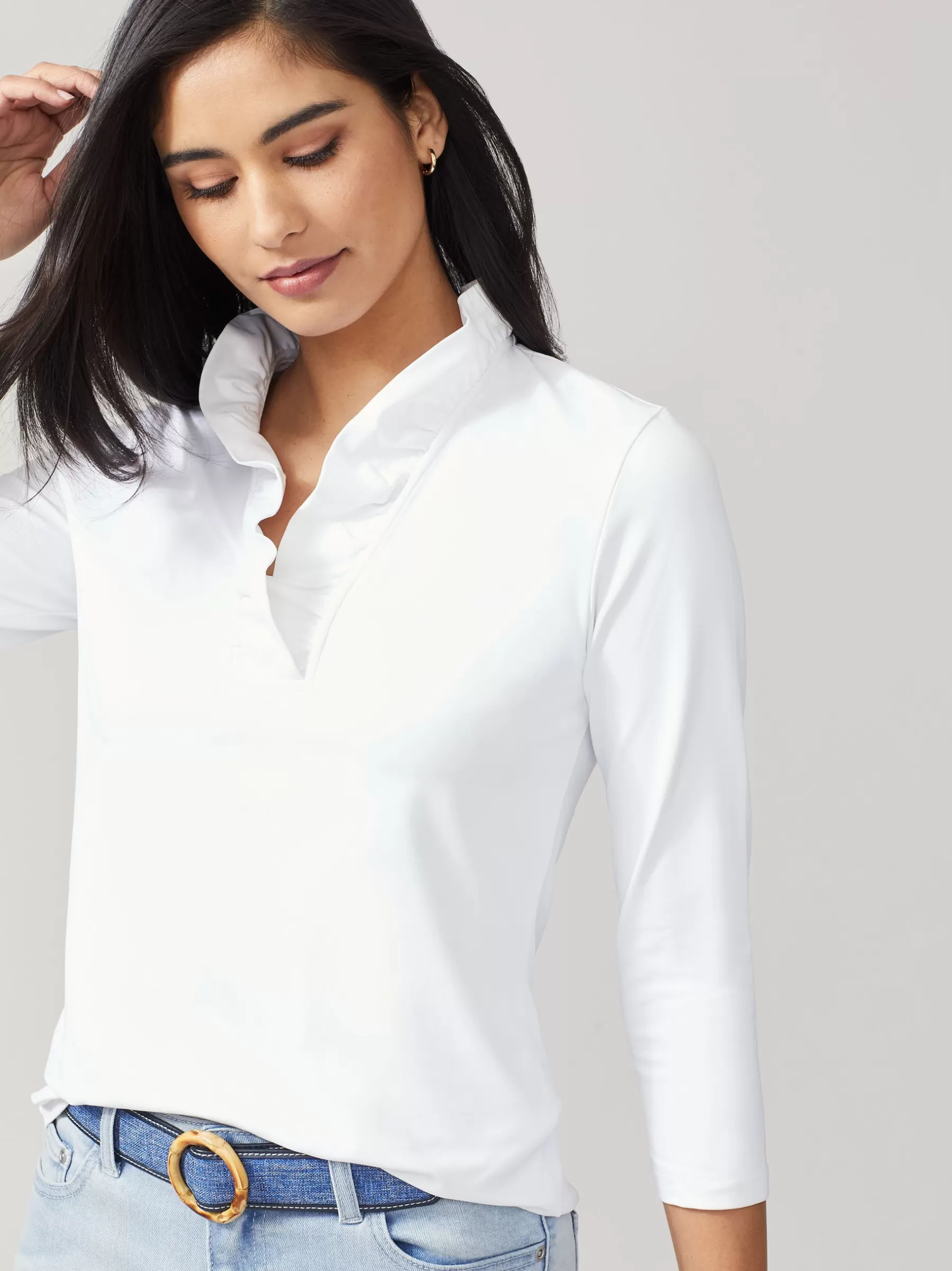 Discount Durham Ruffle Top Women Tops | Tees