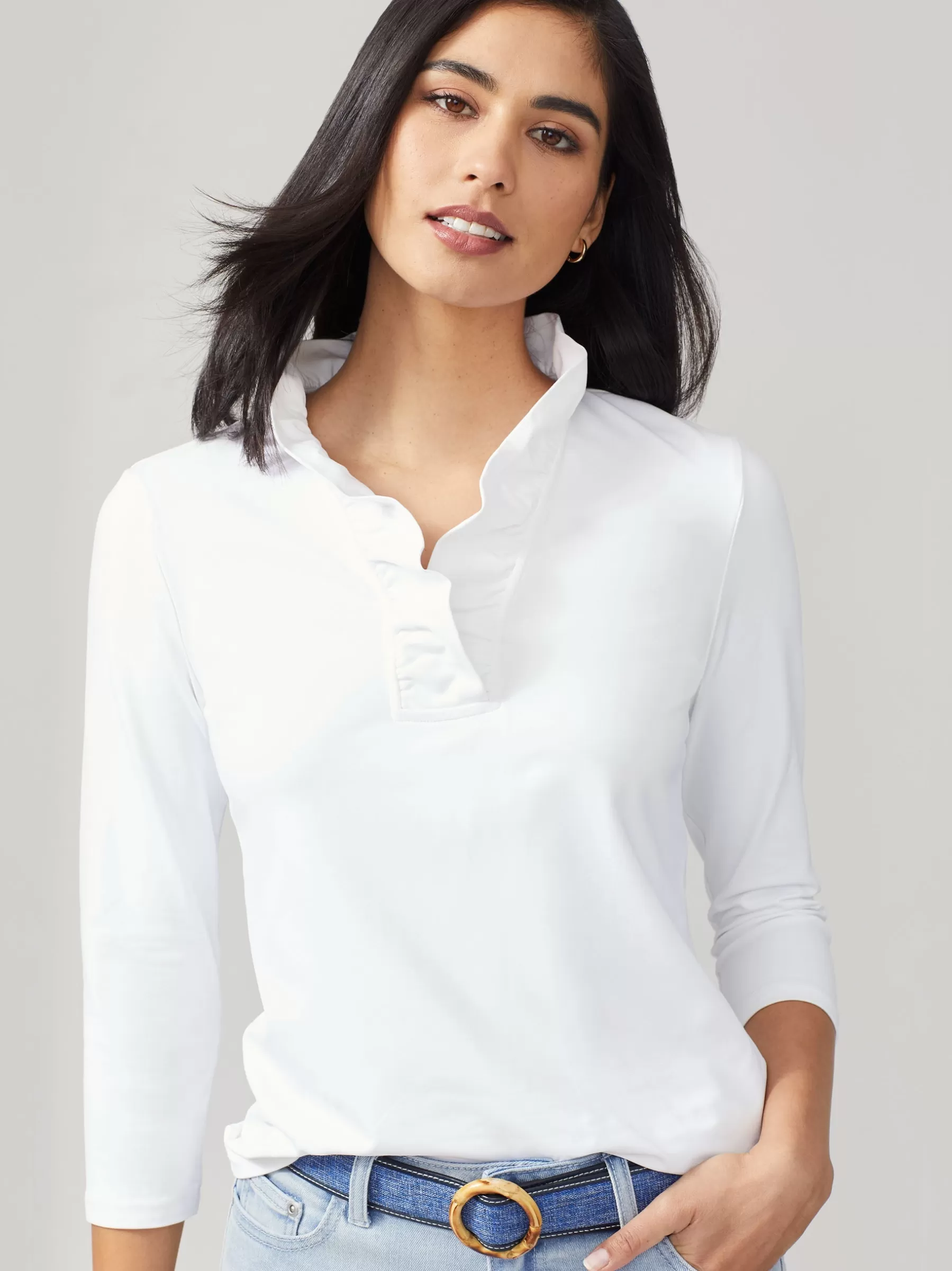 Discount Durham Ruffle Top Women Tops | Tees