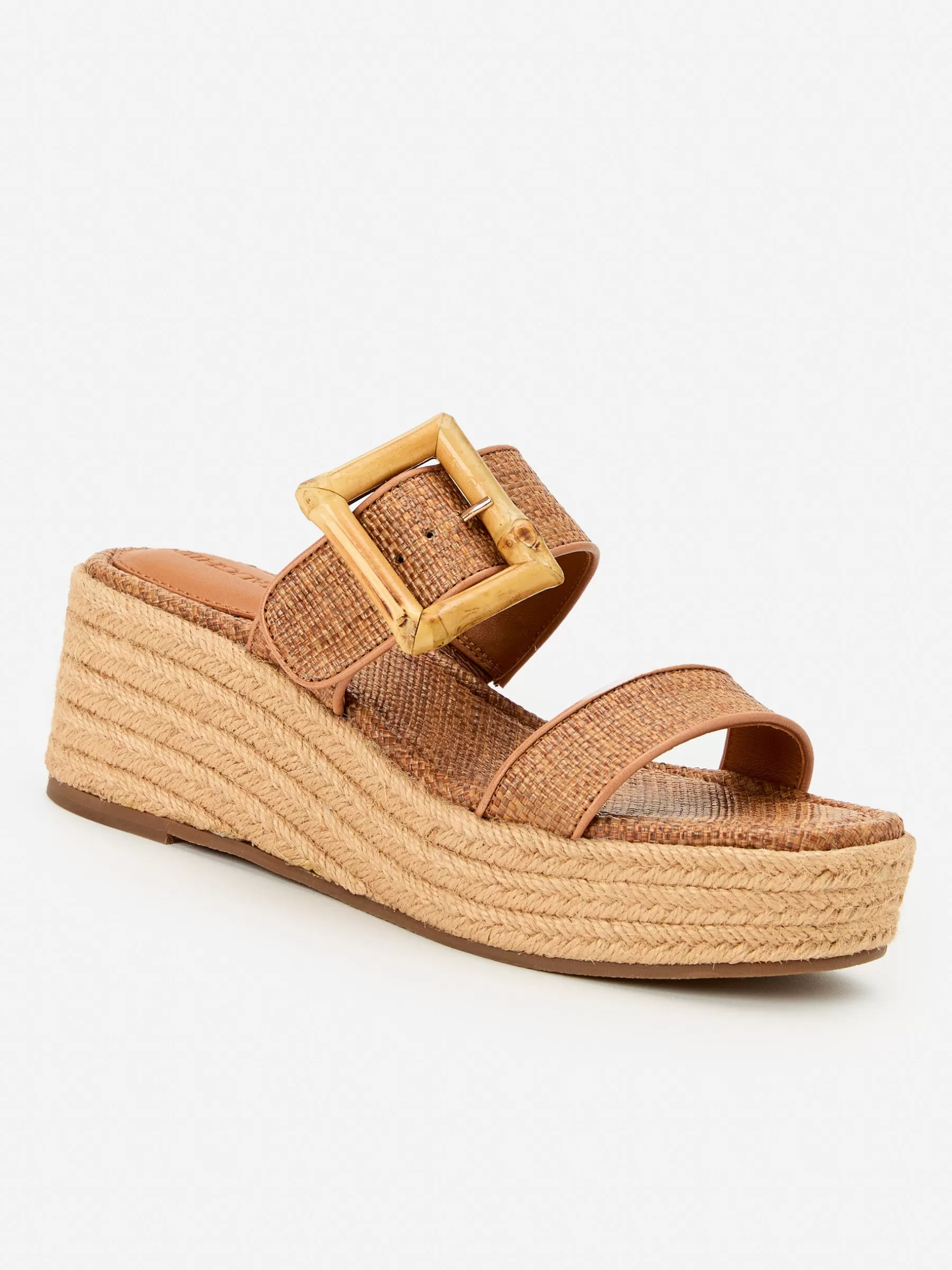 Best Fleur Bamboo Buckle Wedges Women Shoes & Accessories | Heels & Wedges