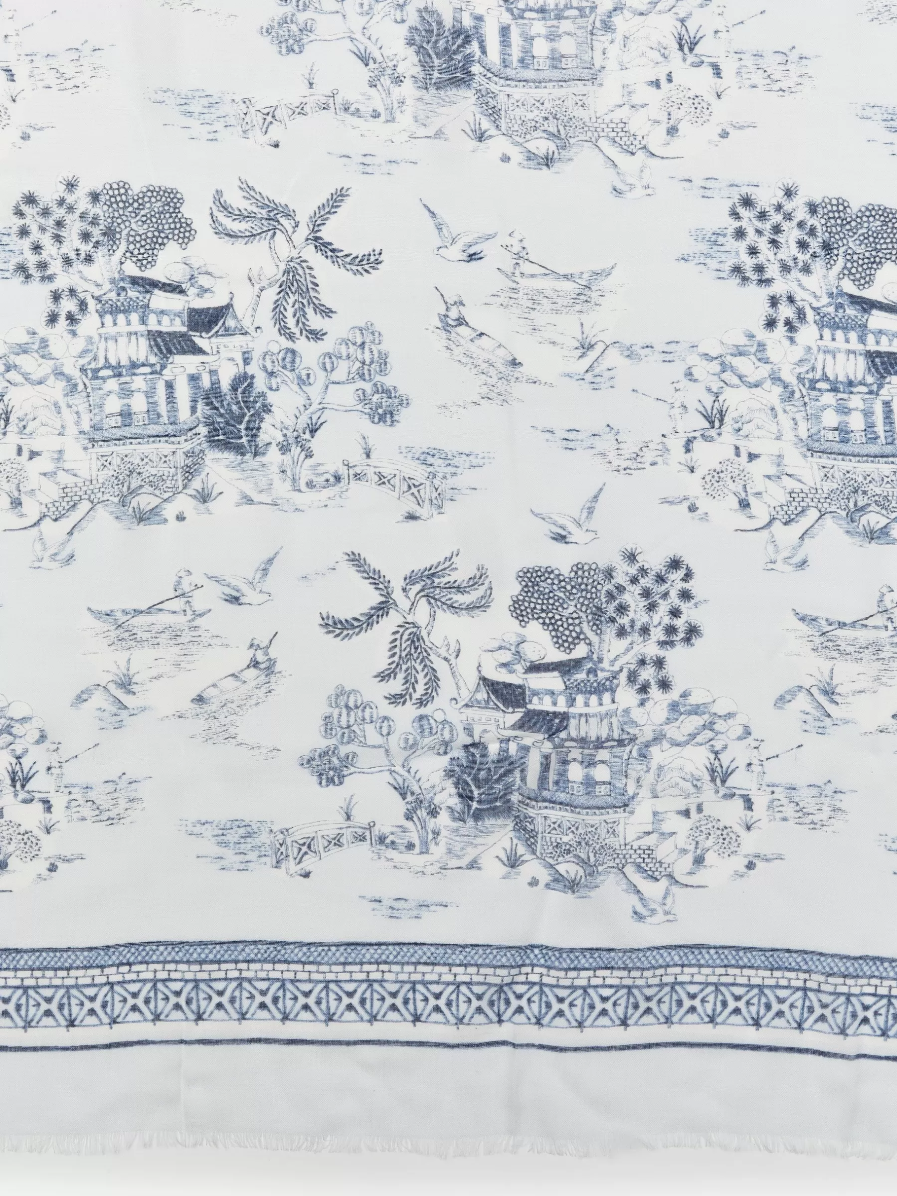 New Giselle Scarf In Chinoiserie Toile Square Women Scarves