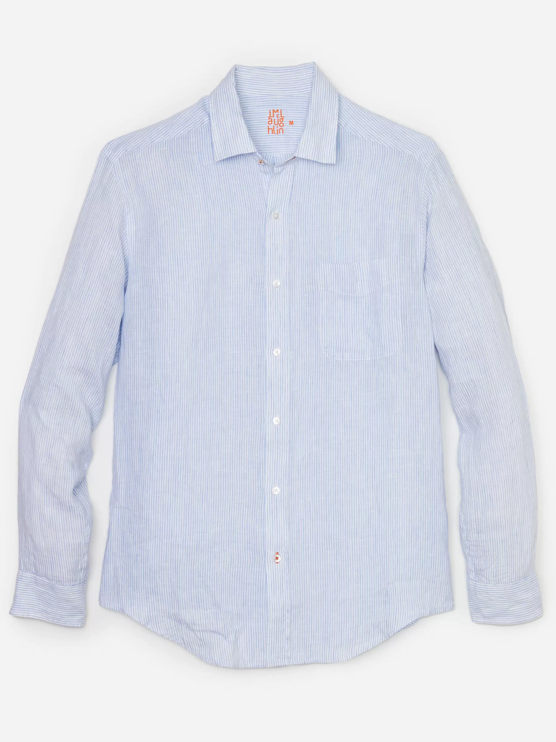 Outlet Gramercy Classic Fit Linen Shirt In Fineline Shirts