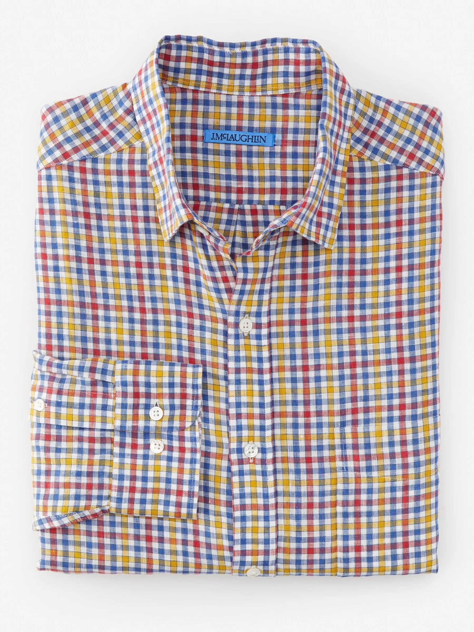 Best Sale Gramercy Classic Fit Linen Shirt In Gingham Shirts