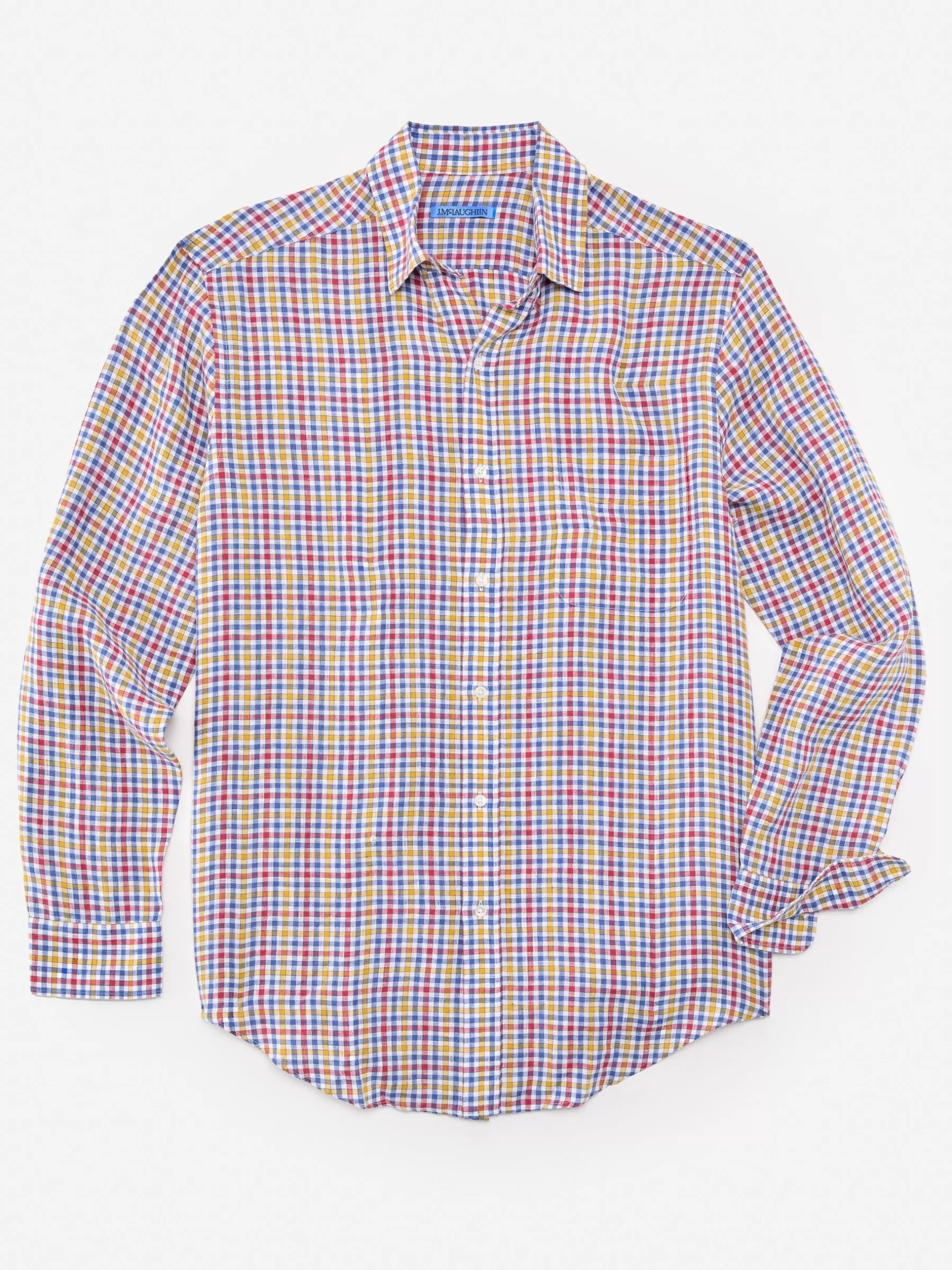 Best Sale Gramercy Classic Fit Linen Shirt In Gingham Shirts