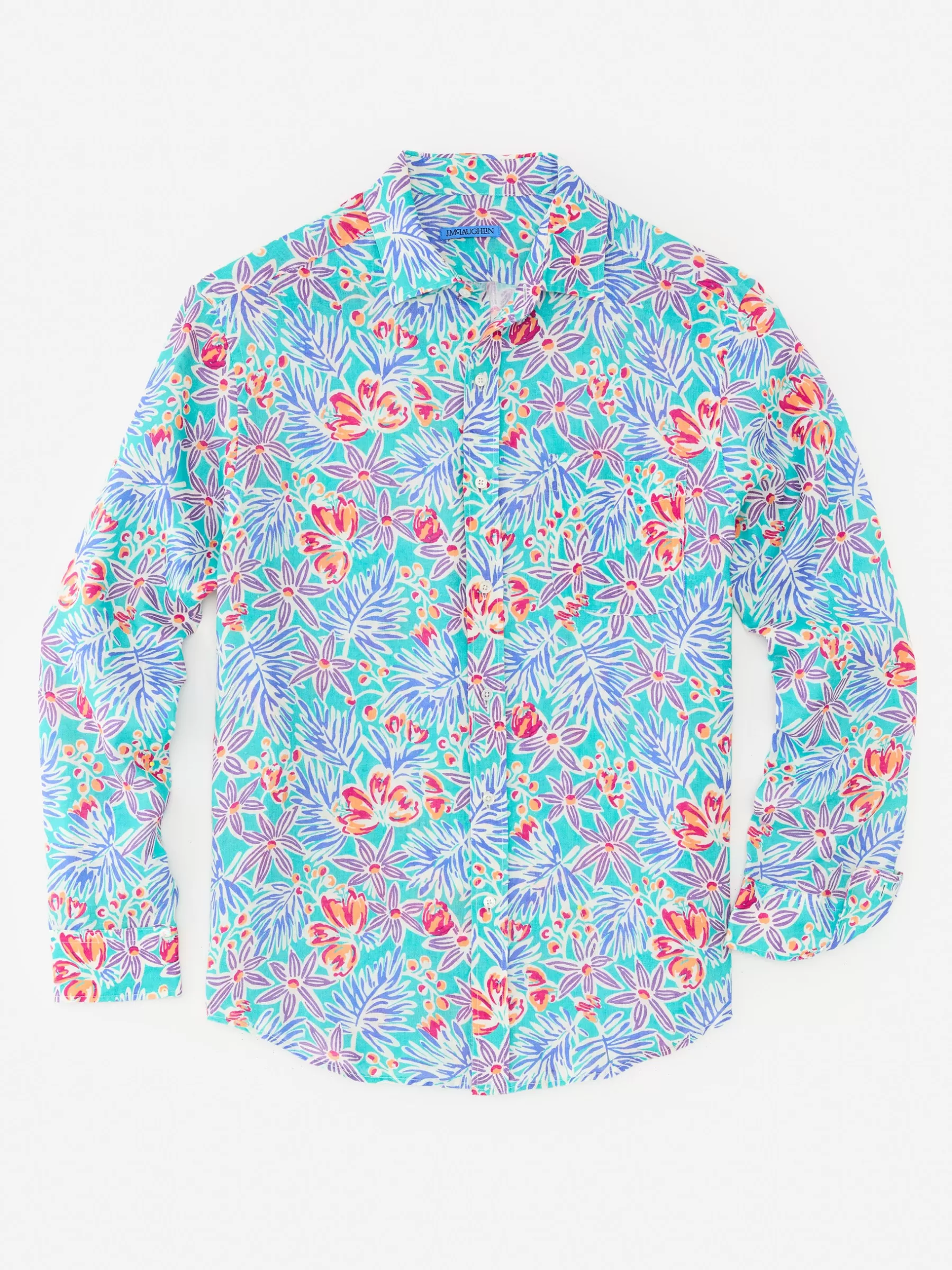 Cheap Gramercy Classic Fit Linen Shirt In Island Bouquet Shirts