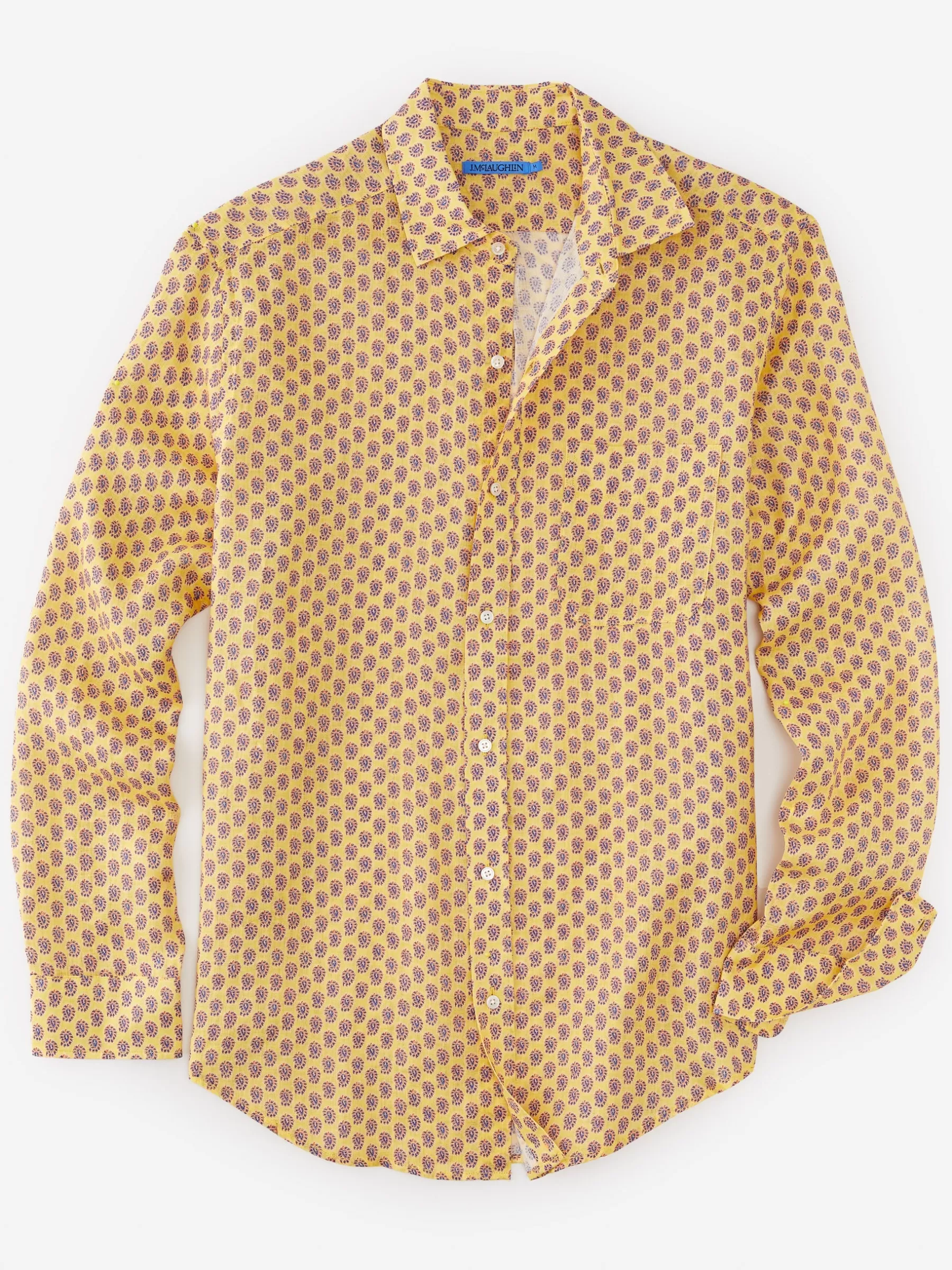 Cheap Gramercy Classic Fit Linen Shirt In Mini Surf Paisley Shirts