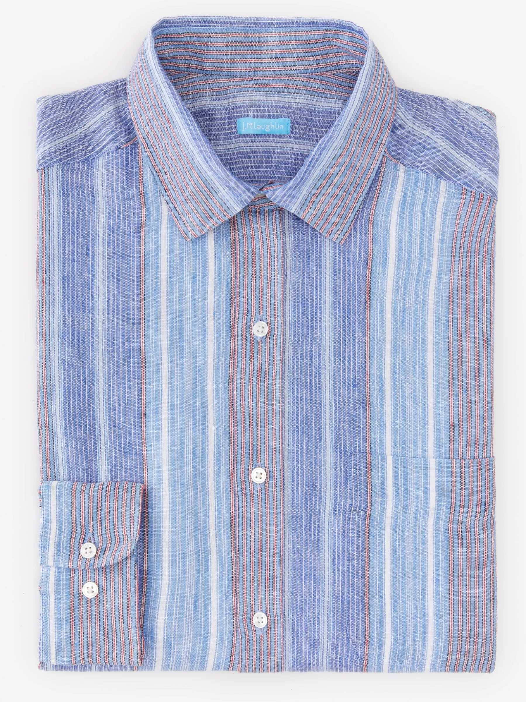 Online Gramercy Classic Fit Linen Shirt In Multi Stripe Shirts