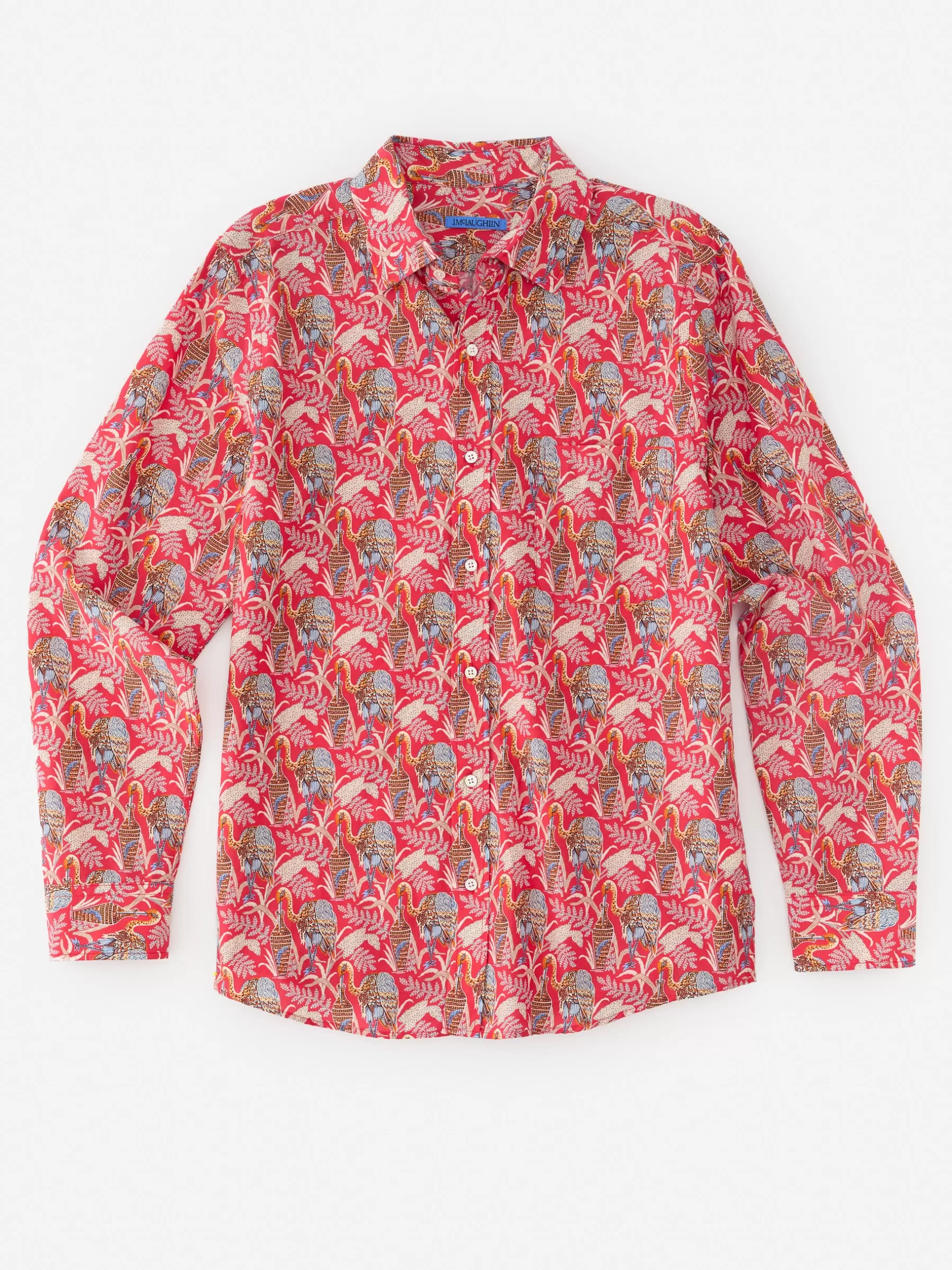 Store Gramercy Modern Fit Silk Blend Shirt In Rare Bird Shirts