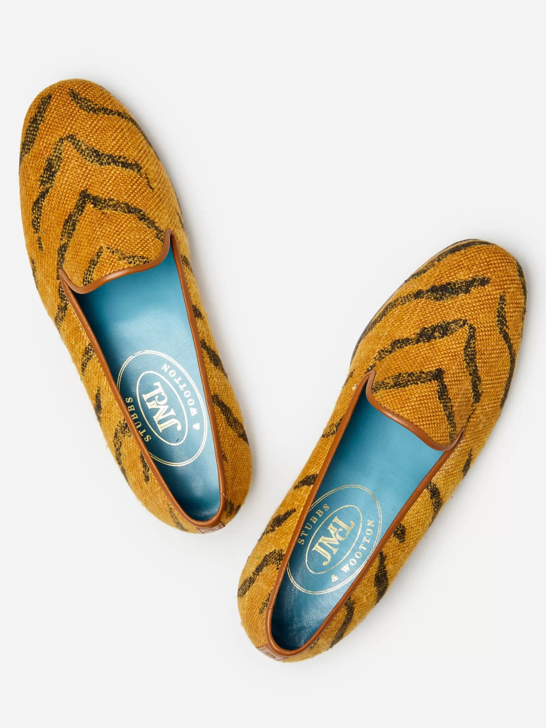 Online J.McL X Stubbs Wootton Printed Slippers In Tiger Shoes & Accessories | Loafers