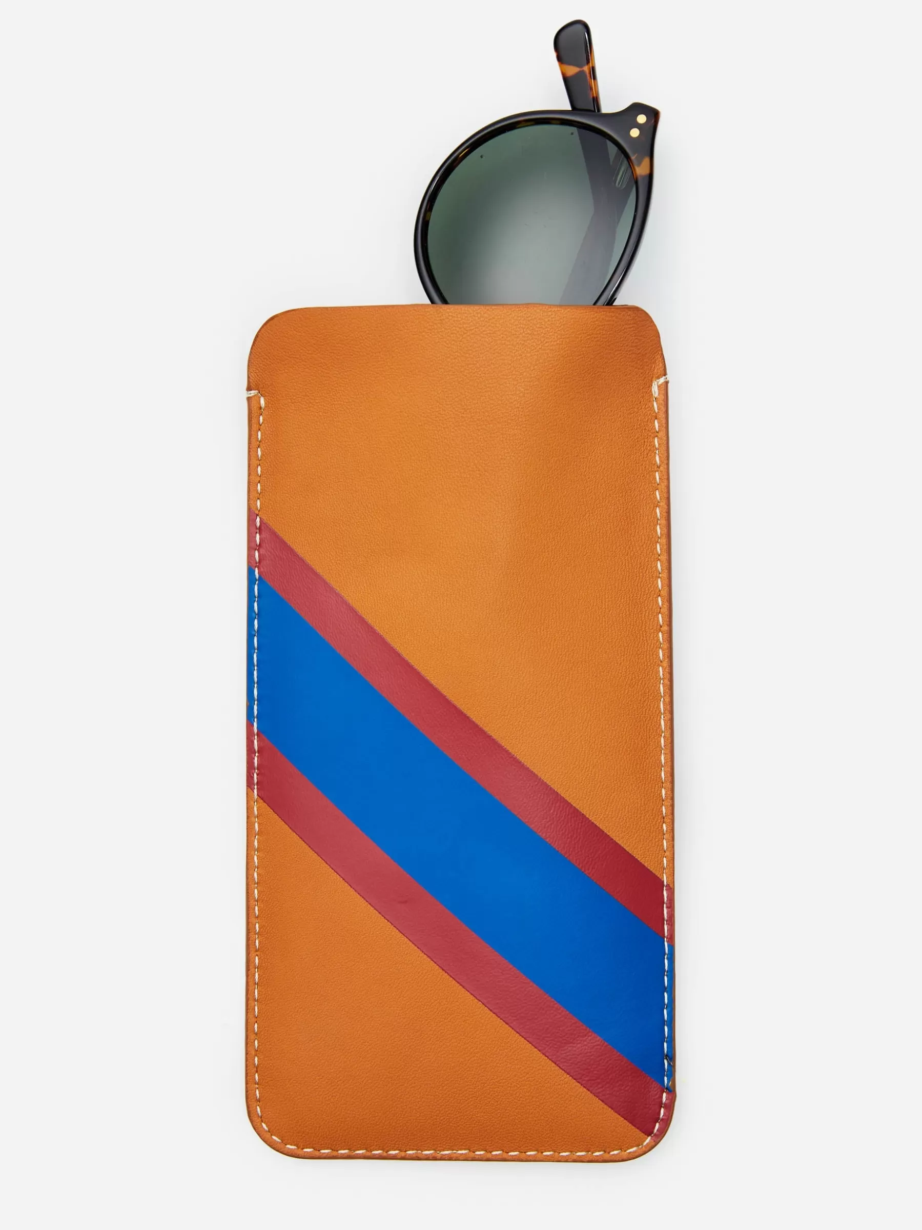 Shop Leather Eyewear Case In Fall Multi Stripes Shoes & Accessories | Luggage & Travel