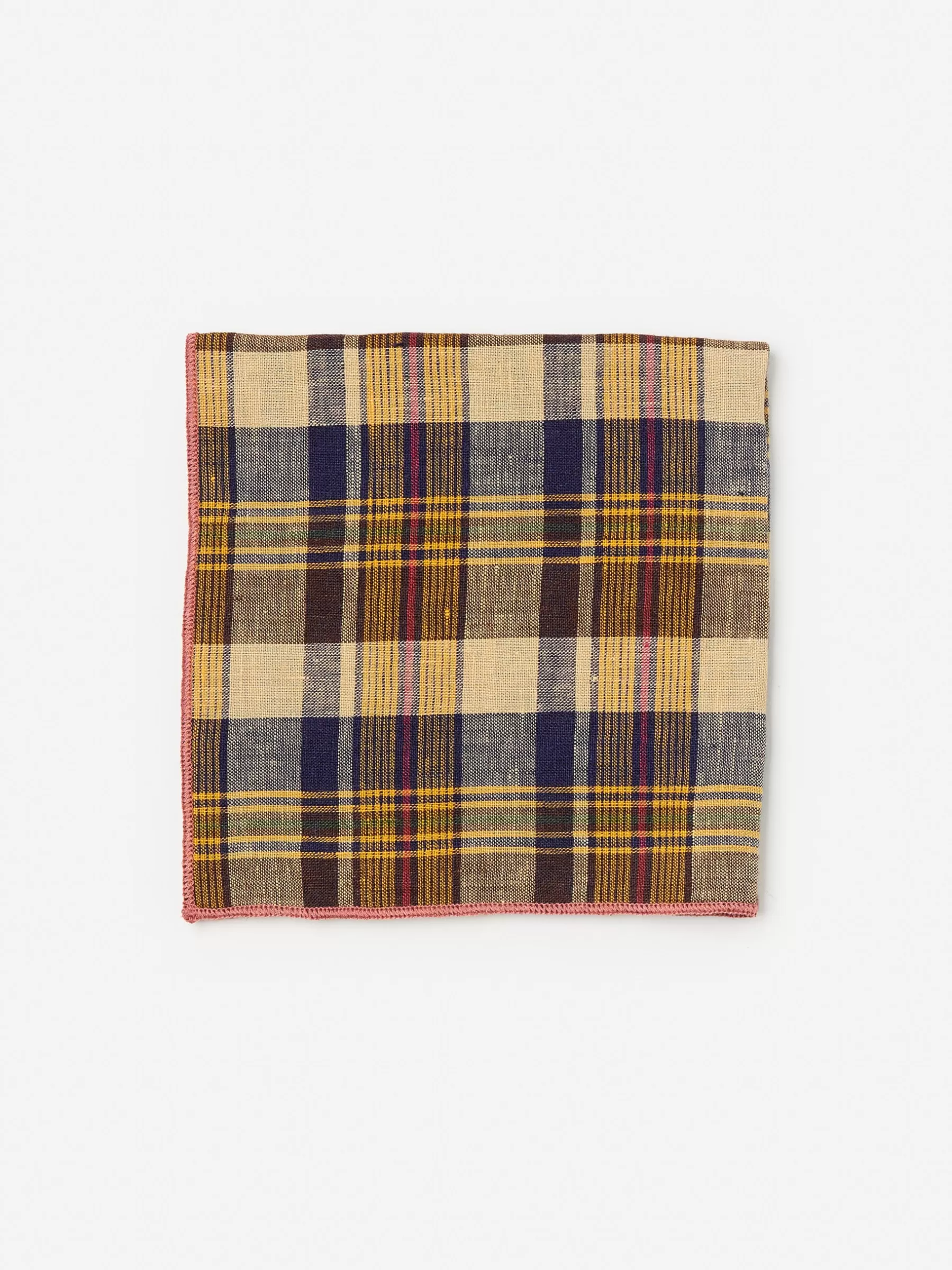 Hot Linen Pocket Square In Plaid Shoes & Accessories | Pocket Squares