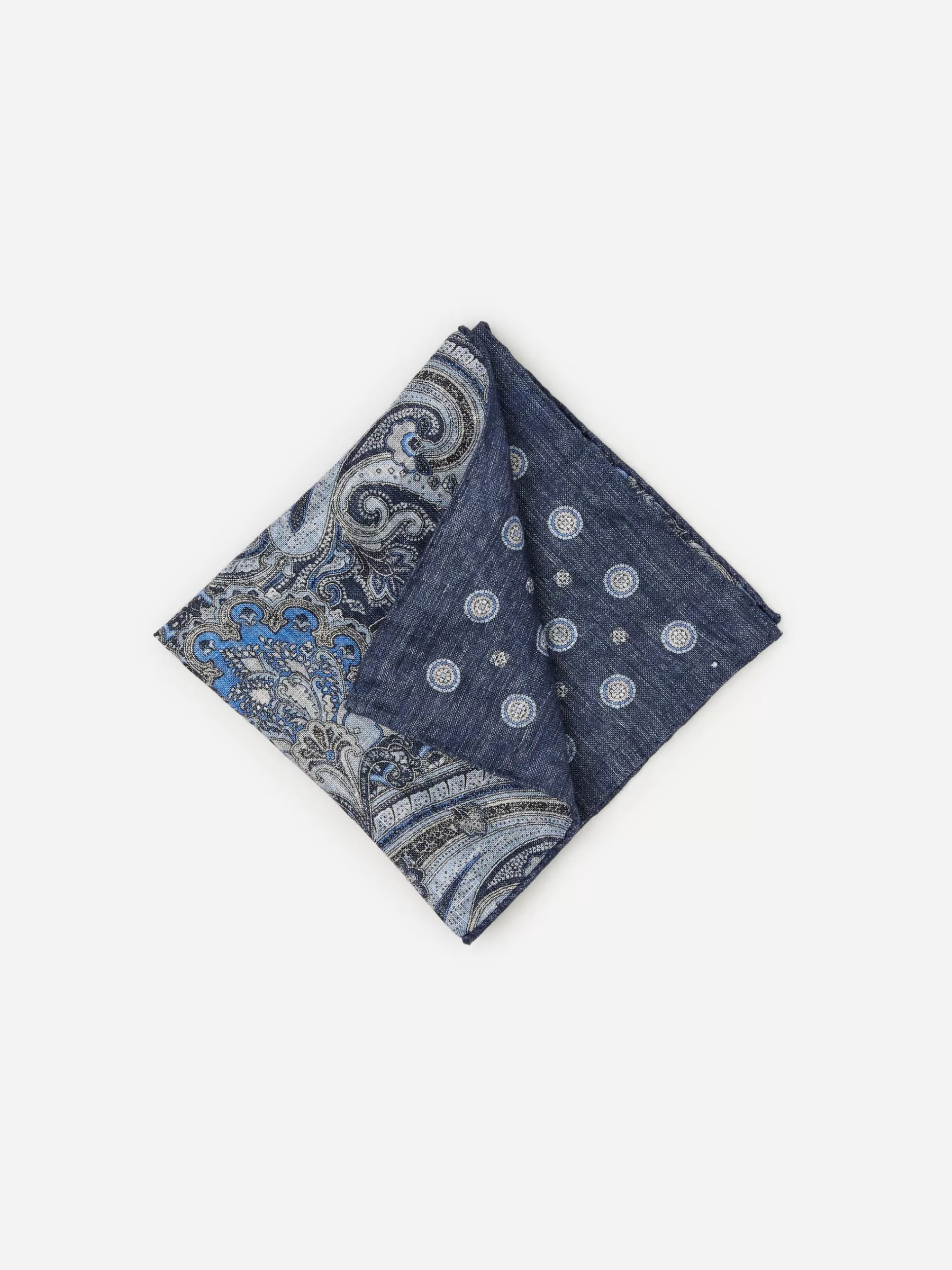 Cheap Linen Pocket Square In Reverse Paisley Shoes & Accessories | Pocket Squares