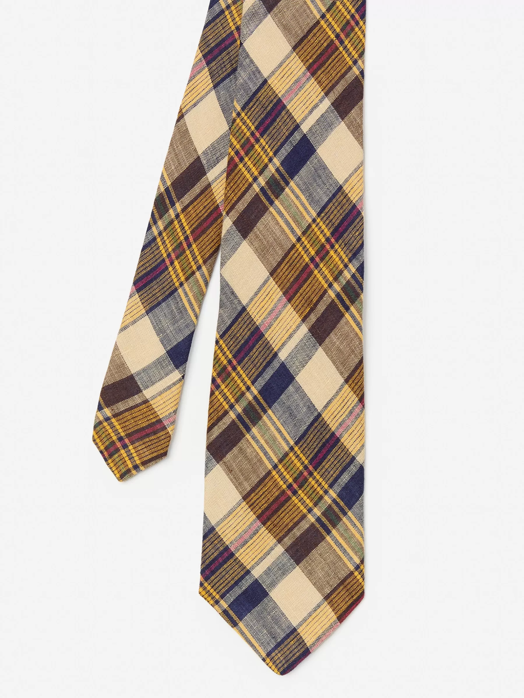 Fashion Linen Tie In Plaid Shoes & Accessories | Ties