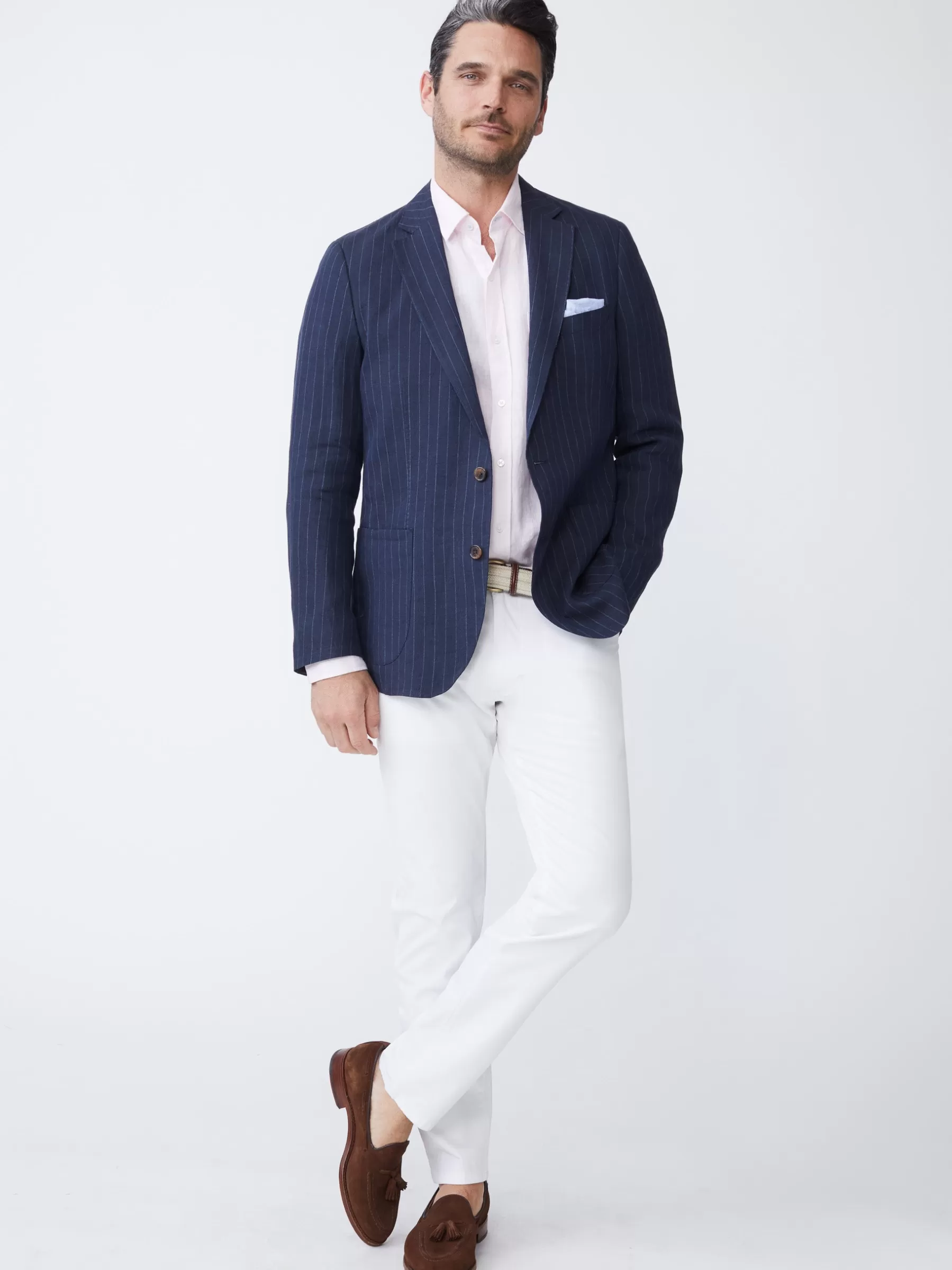 Clearance Lisbon Linen Blazer In Pinstripe Jackets & Outerwear | Sport Coats