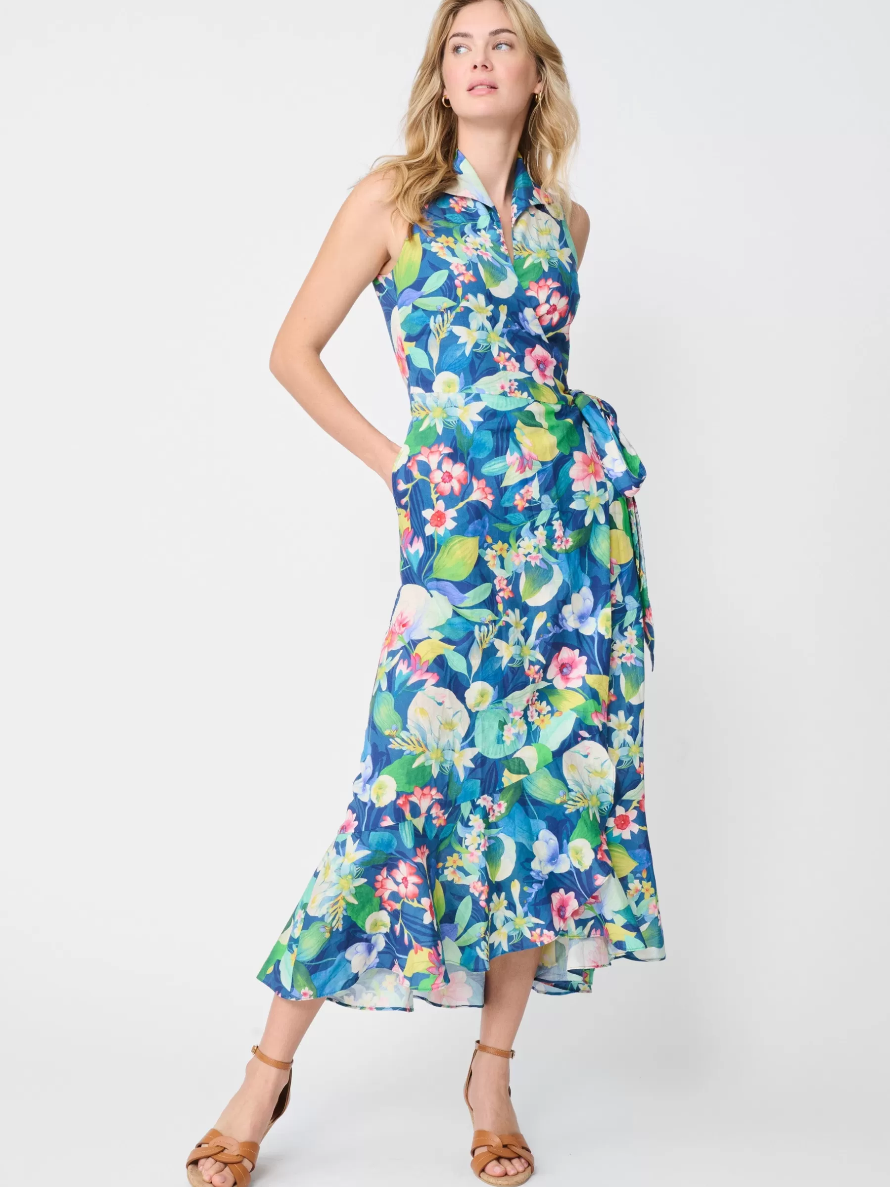 Fashion Miramar Linen Dress In Floral Reef Women Dresses