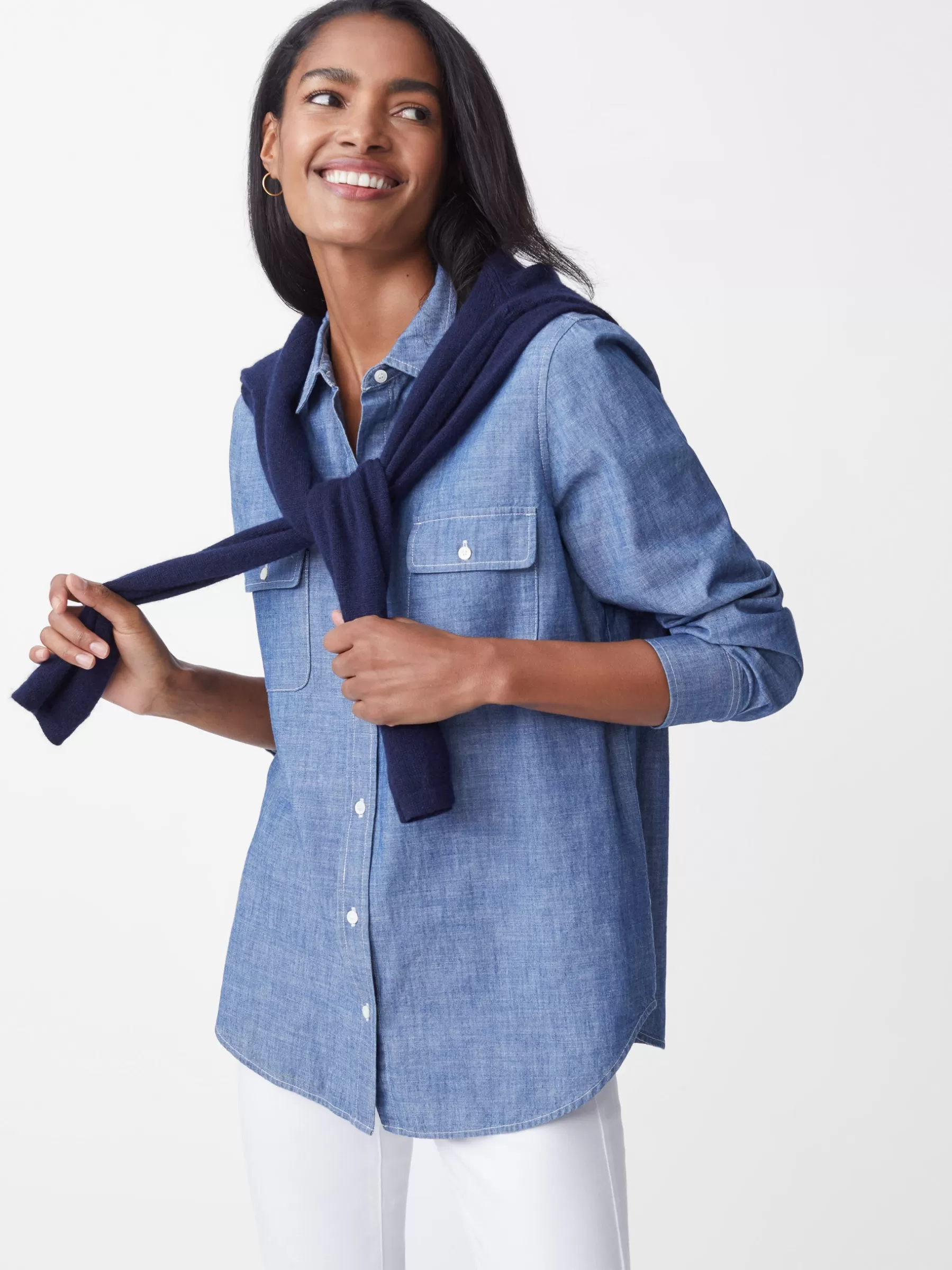 Sale Miris Chambray Shirt Women Tops