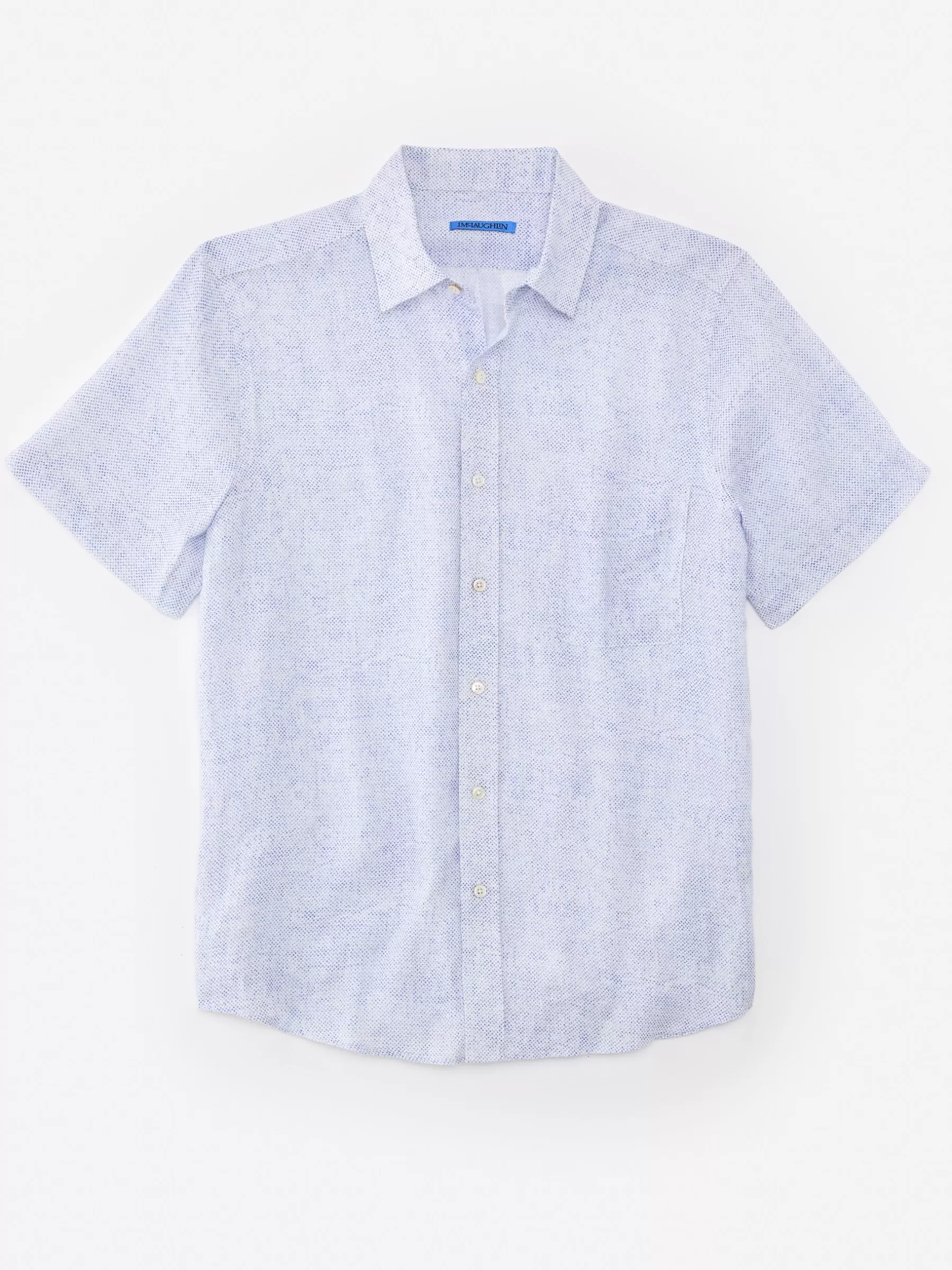 New Montauk Modern Fit Linen Shirt In Mini Quatrefoil Shirts