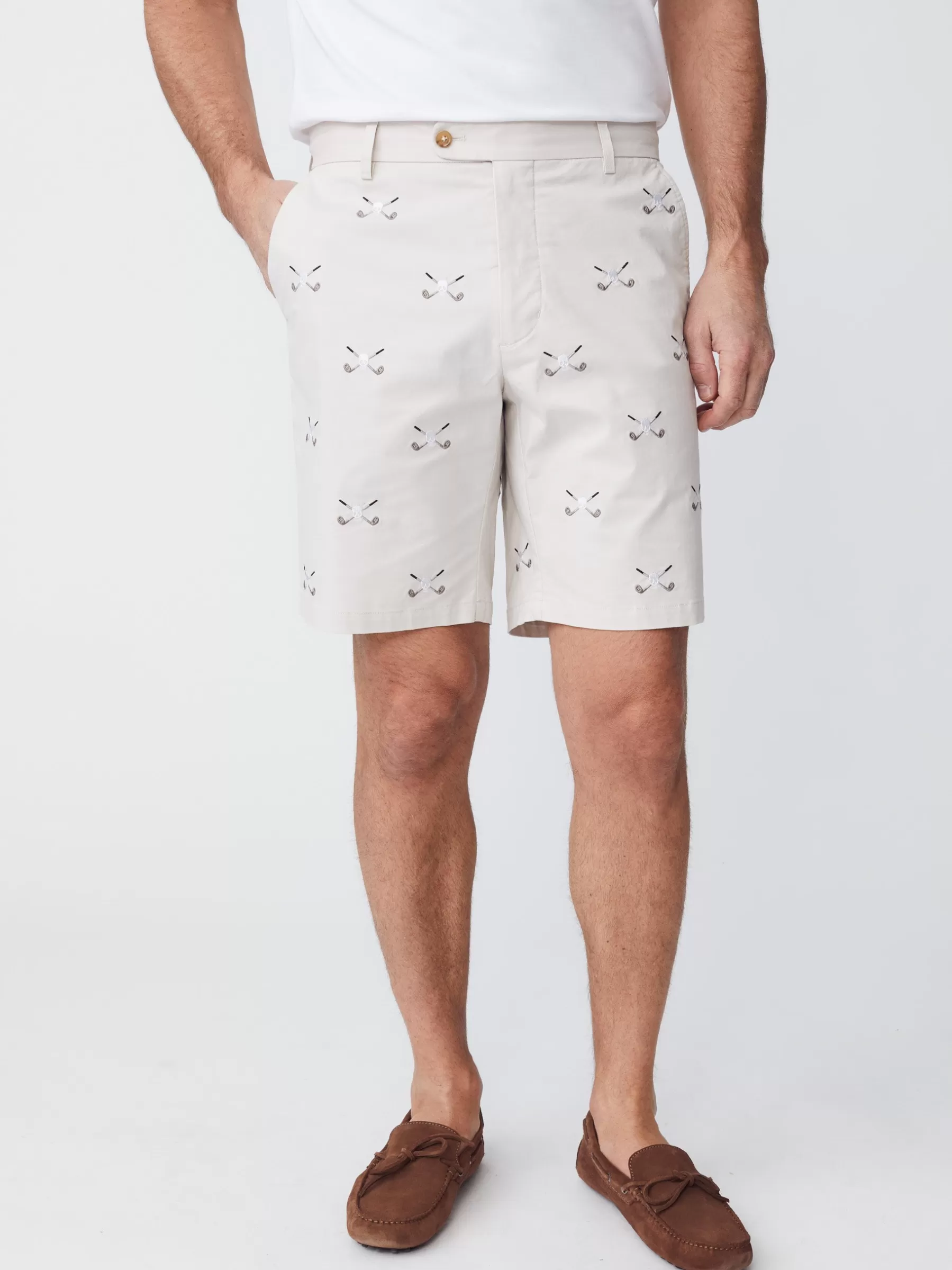 Flash Sale Oliver 9" Embroidered Shorts In Golf Skull Shorts