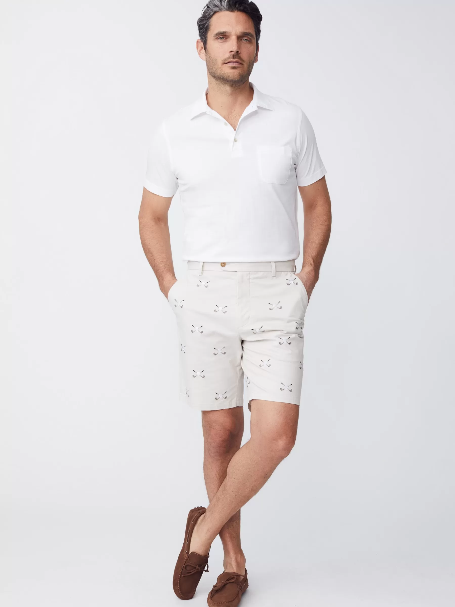 Flash Sale Oliver 9" Embroidered Shorts In Golf Skull Shorts