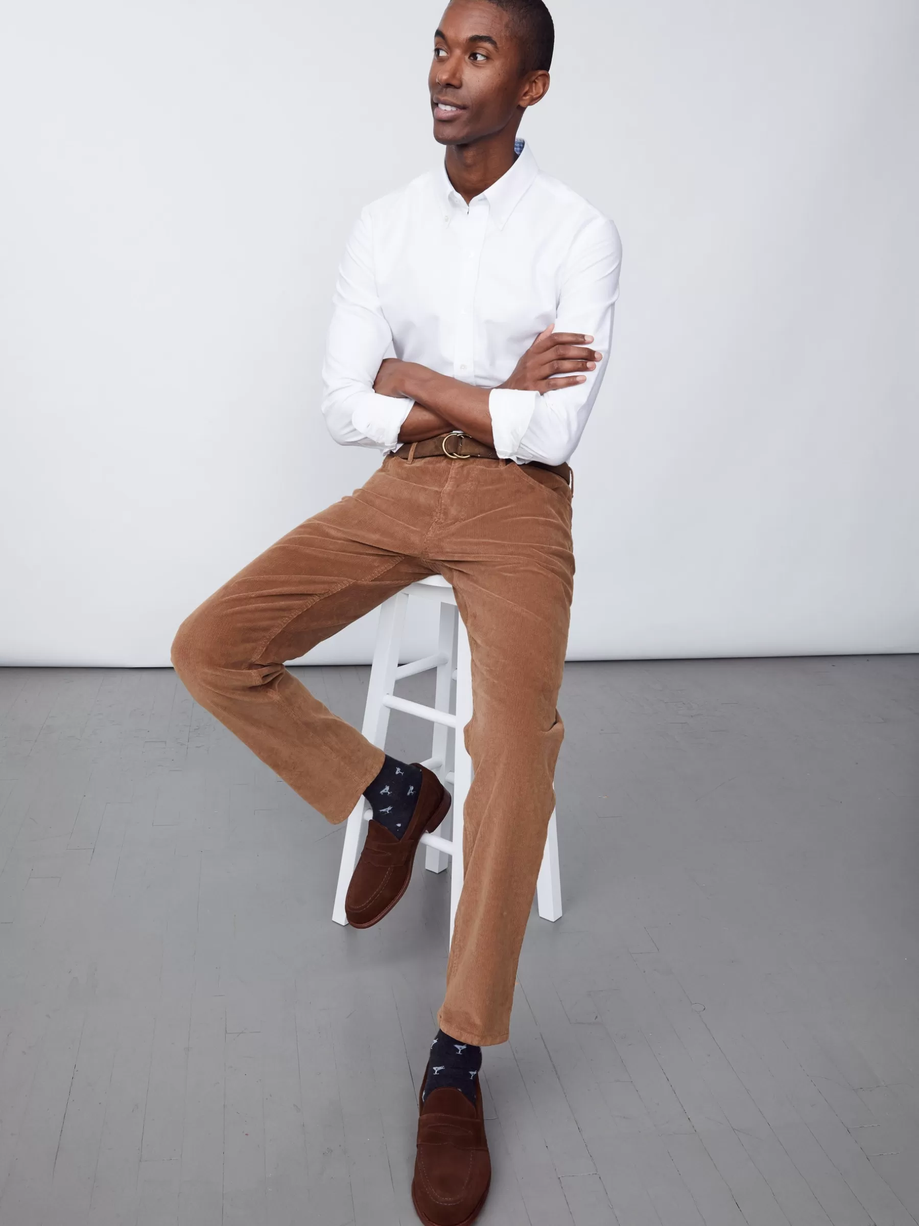 Discount Parker 5-Pocket Straight Pants In Italian Stretch Cord Pants