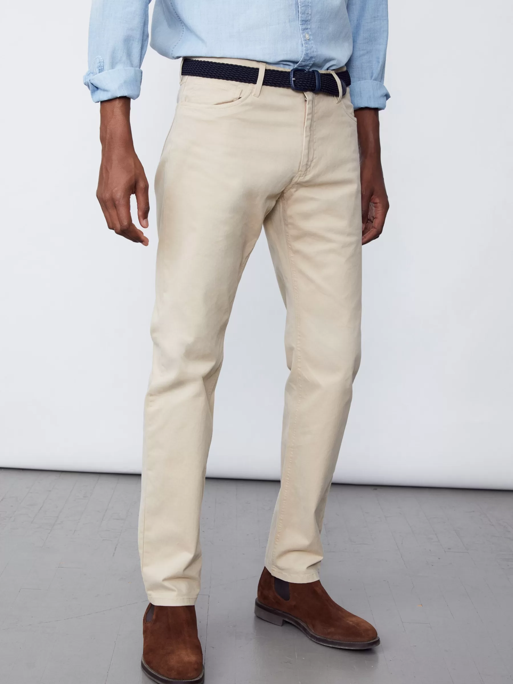 Cheap Parker 5-Pocket Straight Pants In Stretch Cotton Sateen Pants