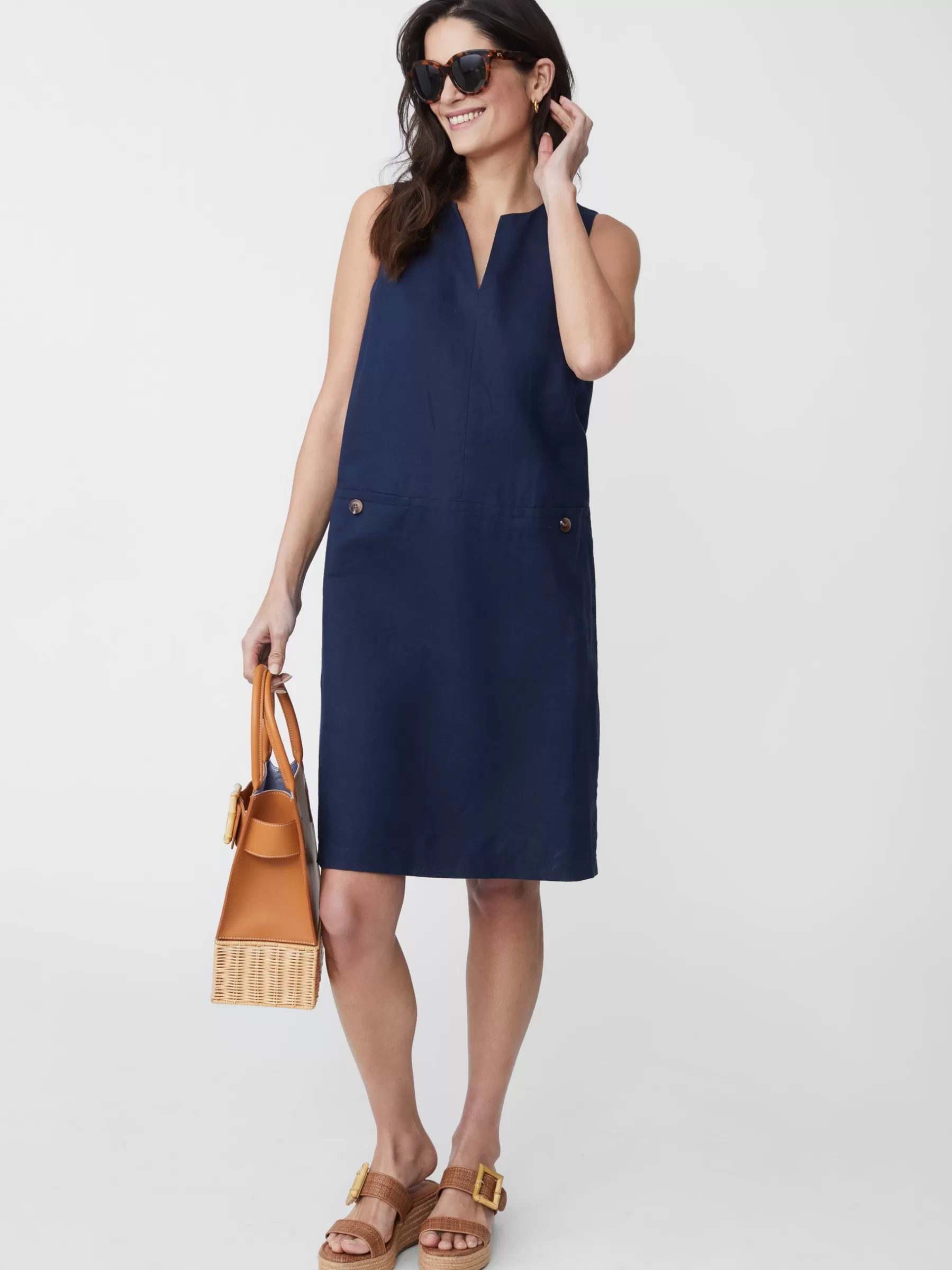 Discount Rue Linen Dress Women Dresses