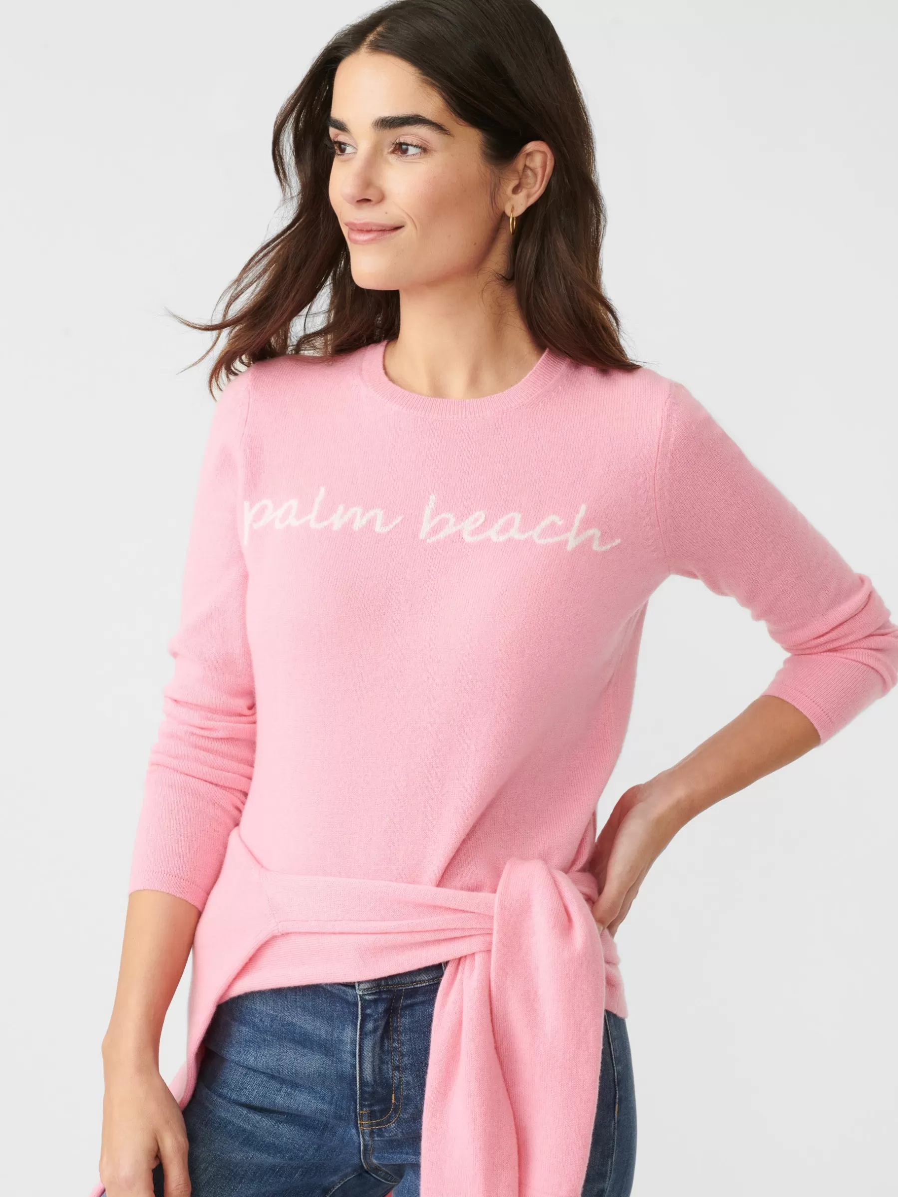 Cheap Shield Cashmere Sweater In Palm Beach Women Sweaters