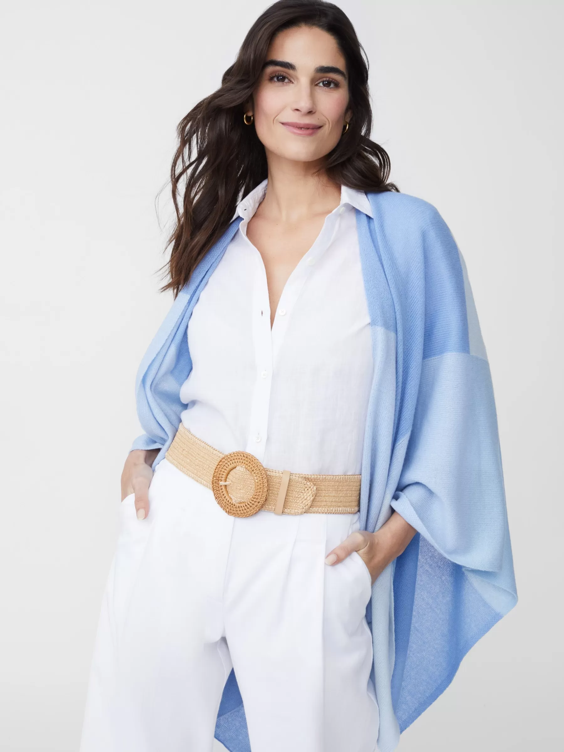 Best Sale Skyler Cashmere Poncho In Colorblock Women Jackets & Outerwear | Sweaters