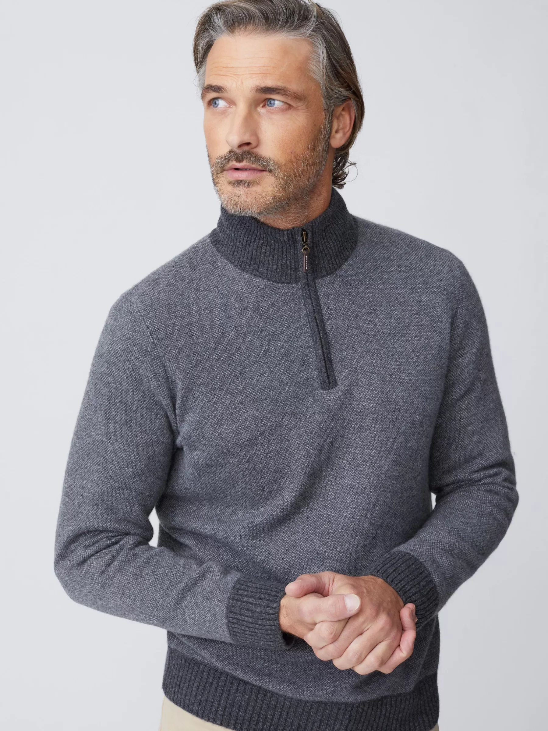 Outlet Tate Cashmere Sweater In Birdseye Sweaters