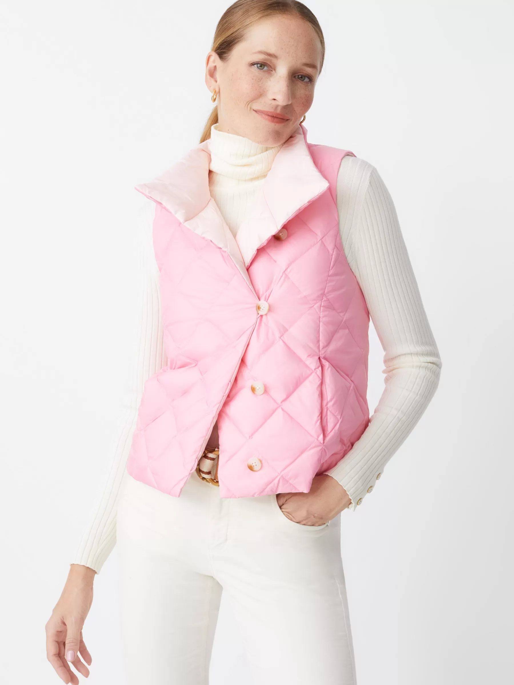 Hot Vivian Reversible Puffer Vest Women Jackets & Outerwear